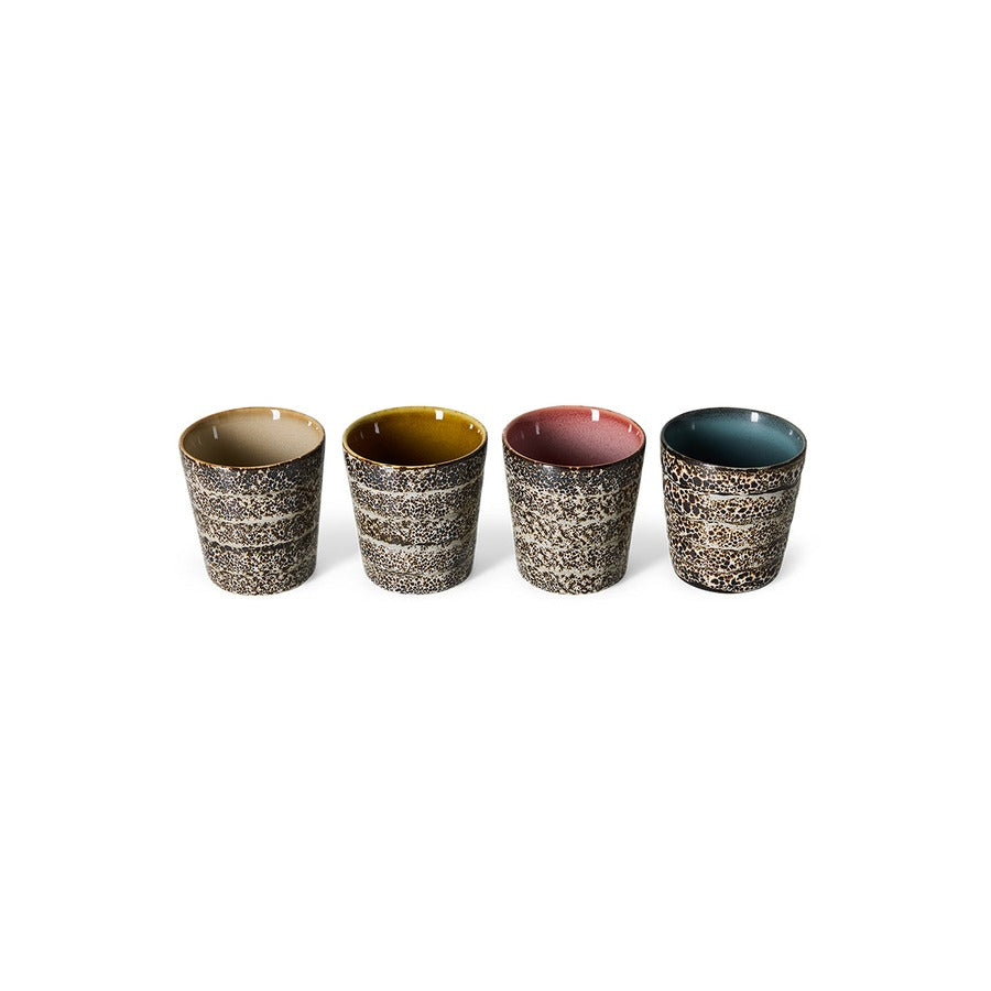 70s Ceramics – Kaffeetassen, Brew Variation (4-Set) – HKLIVING – Ansicht 4