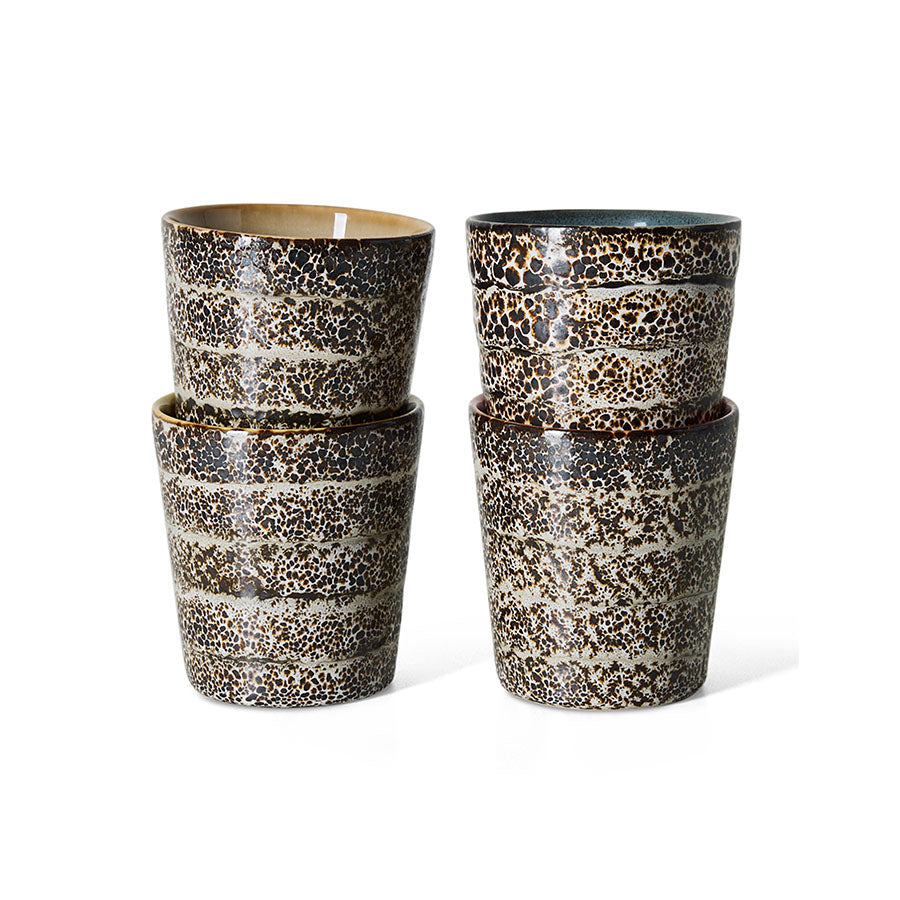 70s Ceramics – Kaffeetassen, Brew Variation (4-Set) – HKLIVING
