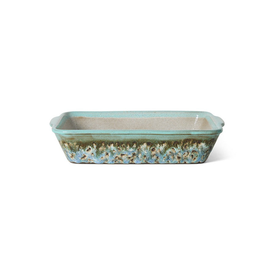 70s Ceramics – Auflaufform klein, Agave – HKLIVING