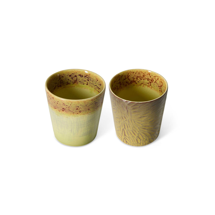 70s Ceramics: Van Gogh Coffee Mugs, Sunflowers (2er Set)
