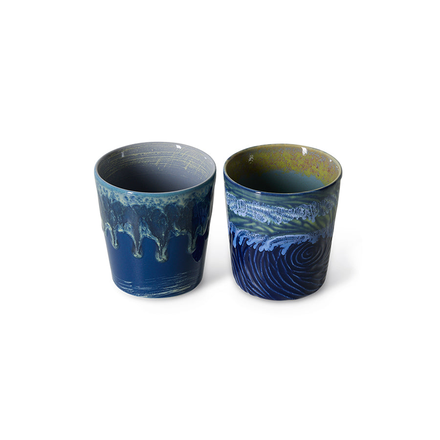 70s Ceramics: Van Gogh Coffee Mugs, Starry Night (2er Set)