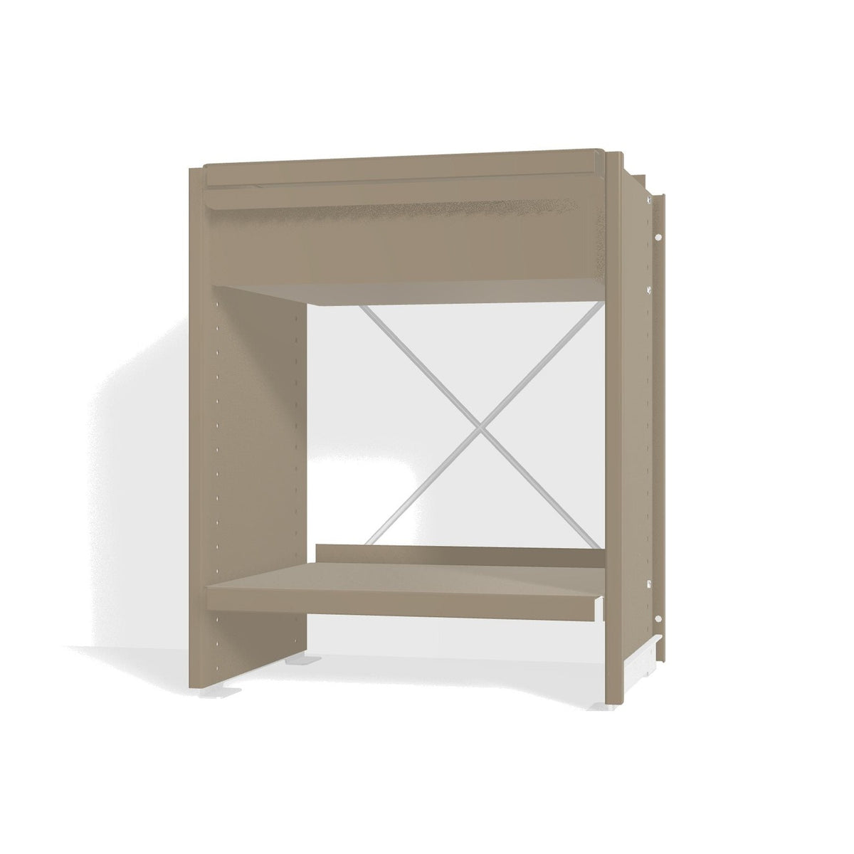 Lehni Aluminium Shelf System Bedside Table in Pearl Beige