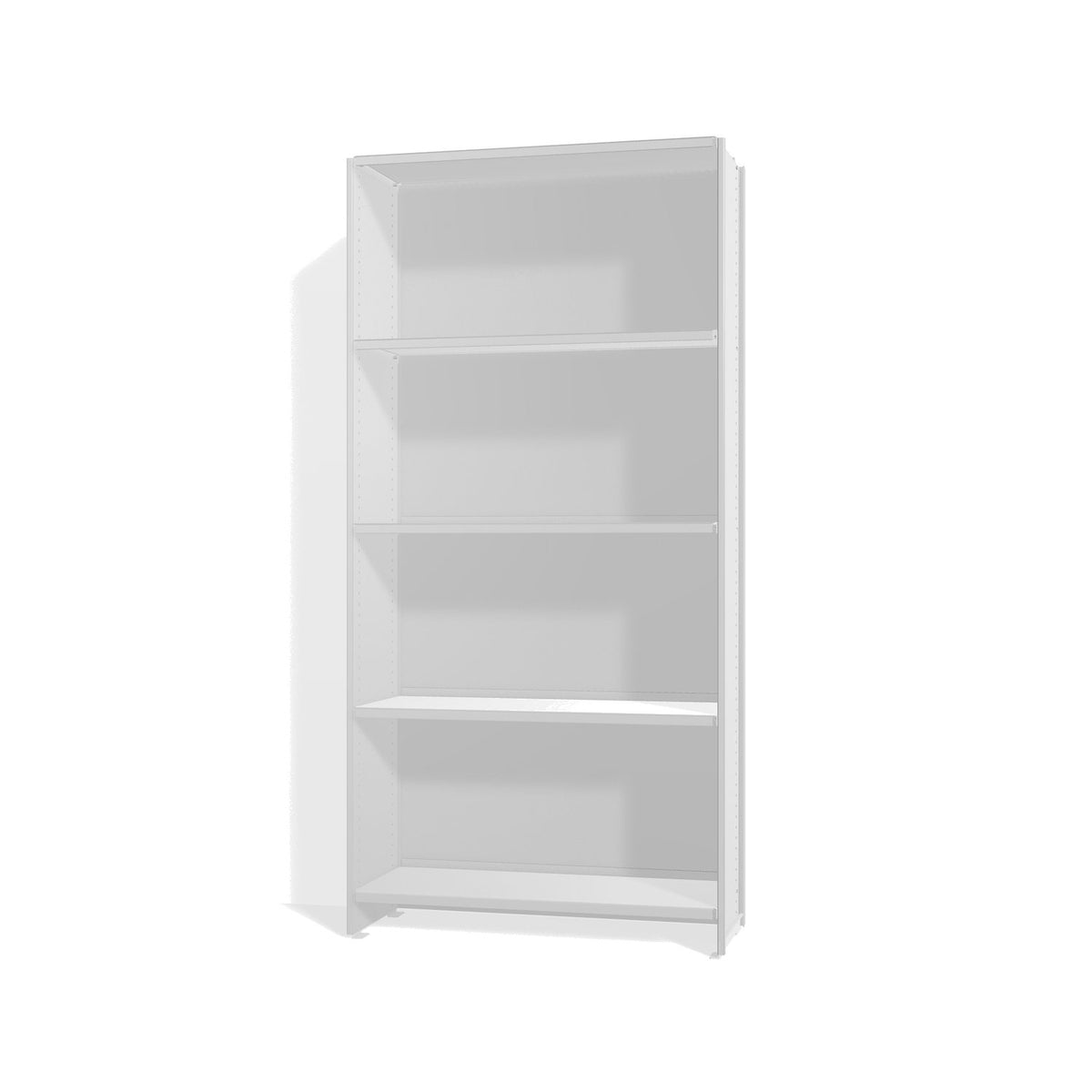 Lehni Aluminium Shelf System Bookshelf, with back panel - Colorless Anodized - Lehni