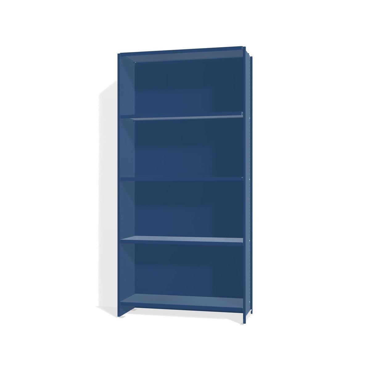 Lehni Aluminium Shelf System Bookshelf, with back panel - Lehni Blue - Lehni