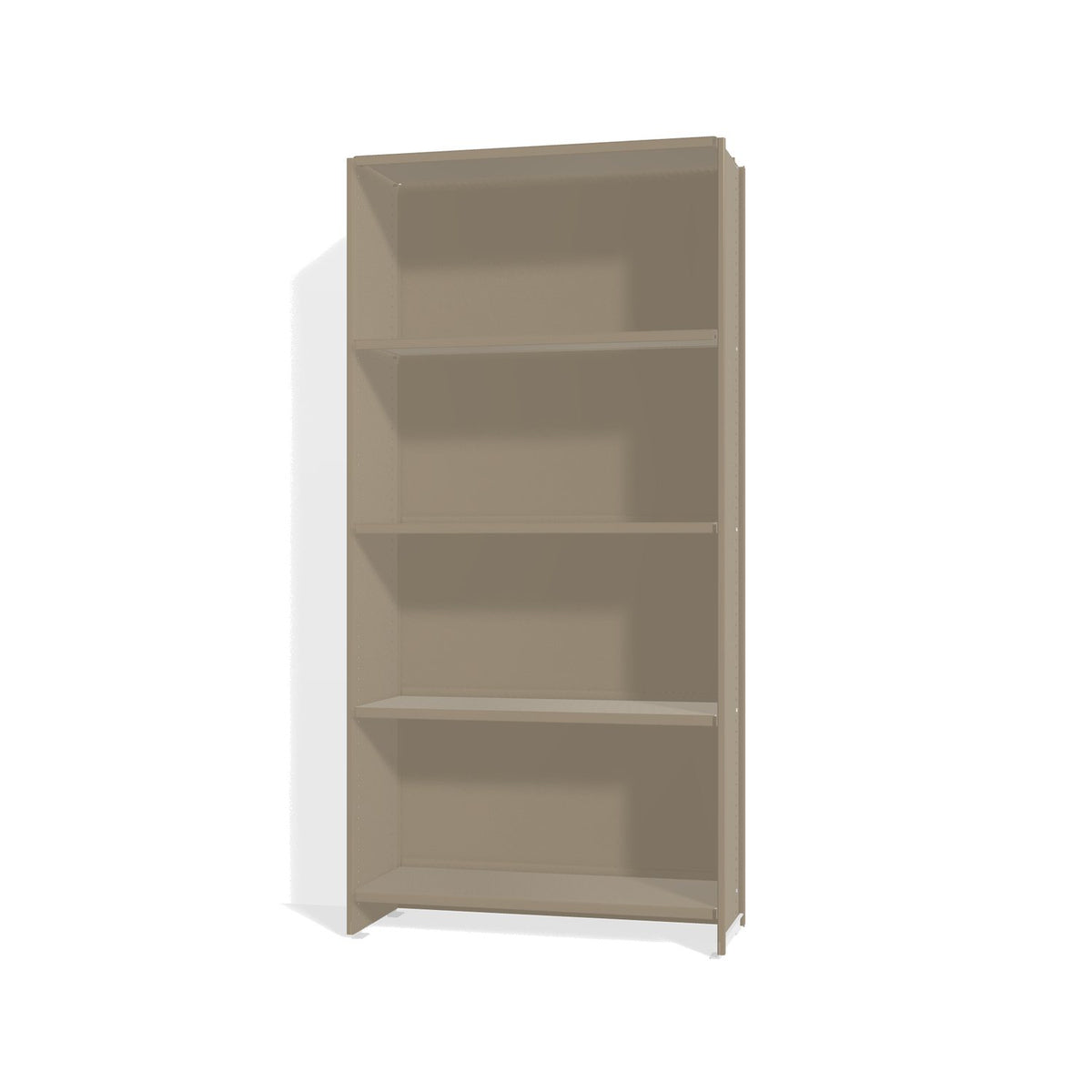 Lehni Aluminium Shelf System Bookshelf, with back panel - Pearl Beige - Lehni