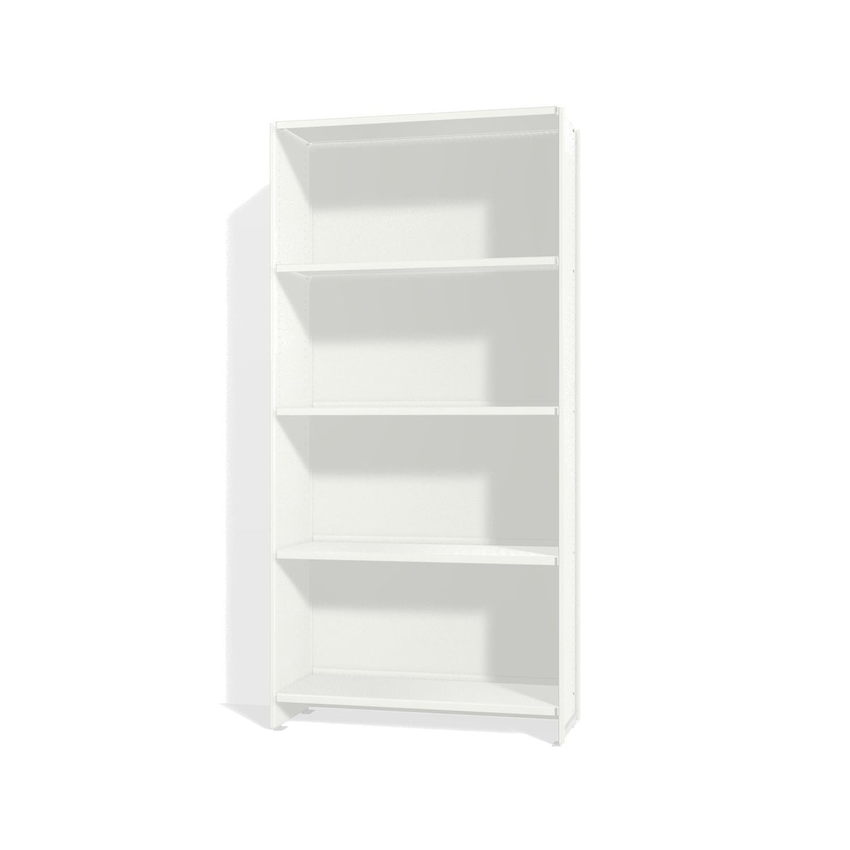Lehni Aluminium Shelf System Bookshelf, with back panel - Signal White - Lehni