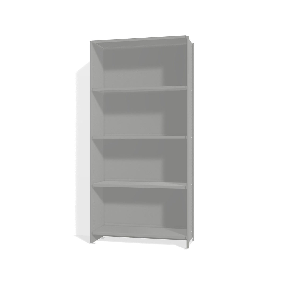 Lehni Aluminium Shelf System Bookshelf, with back panel - White Aluminum - Lehni