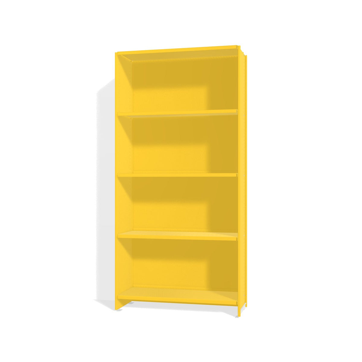 Lehni Aluminium Shelf System Bookshelf, with back panel - Zinc Yellow - Lehni