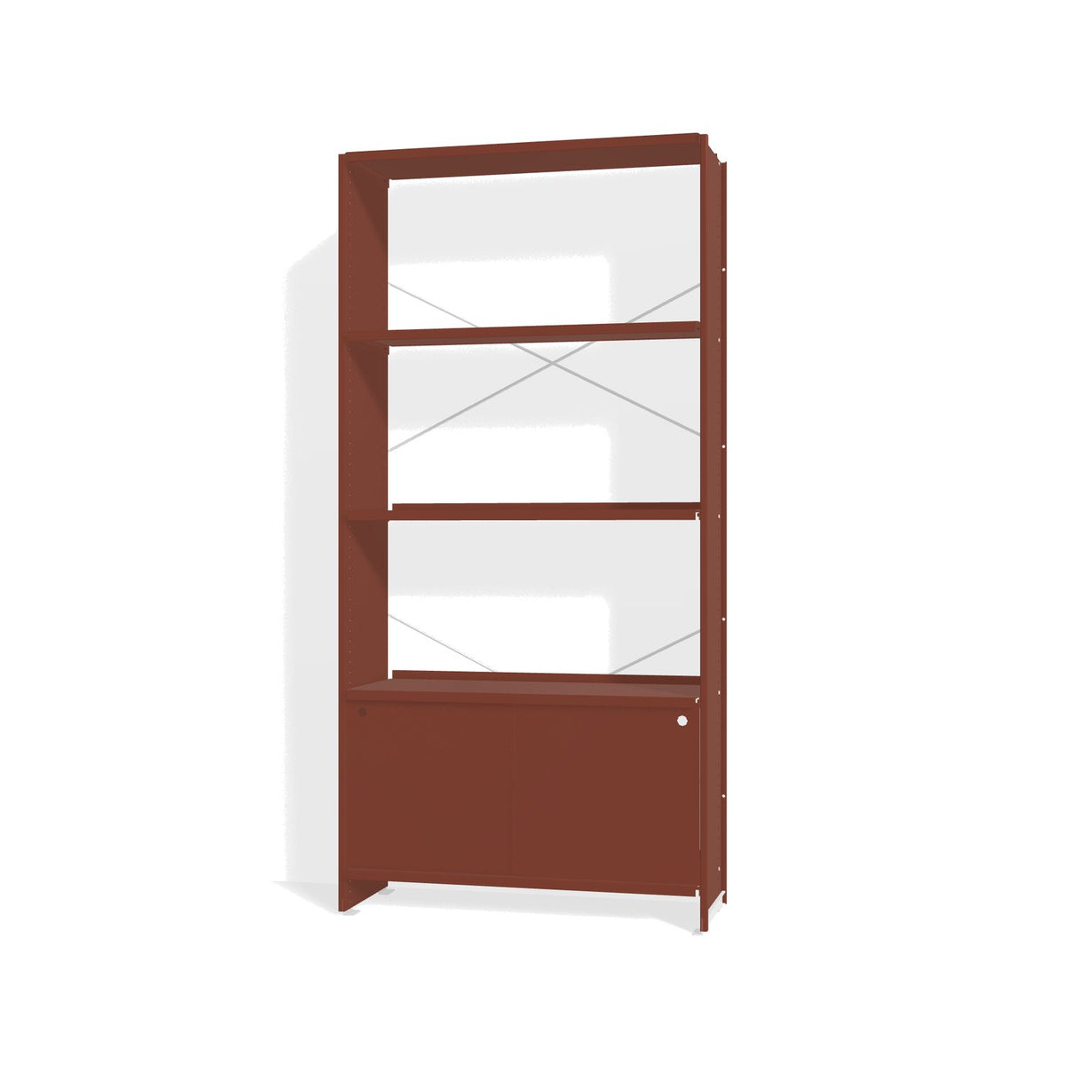Lehni Aluminium Shelf System Bookshelf, with sliding doors - Pearl Copper - Lehni