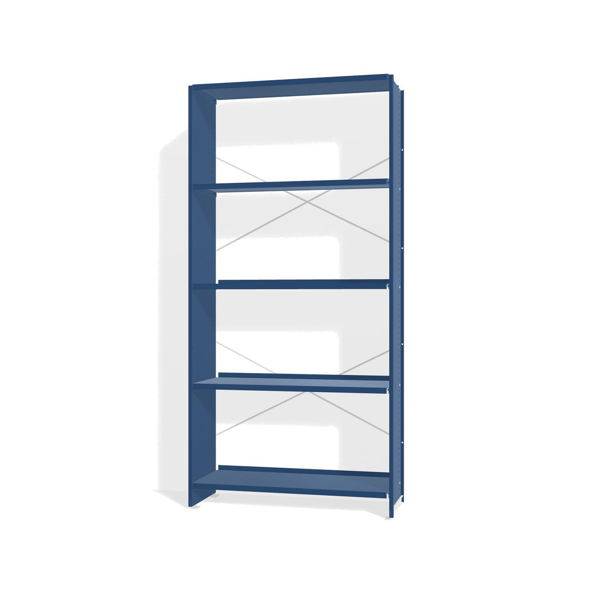 Lehni Aluminium Shelf System Bookshelf, open - Lehni Blue - Lehni