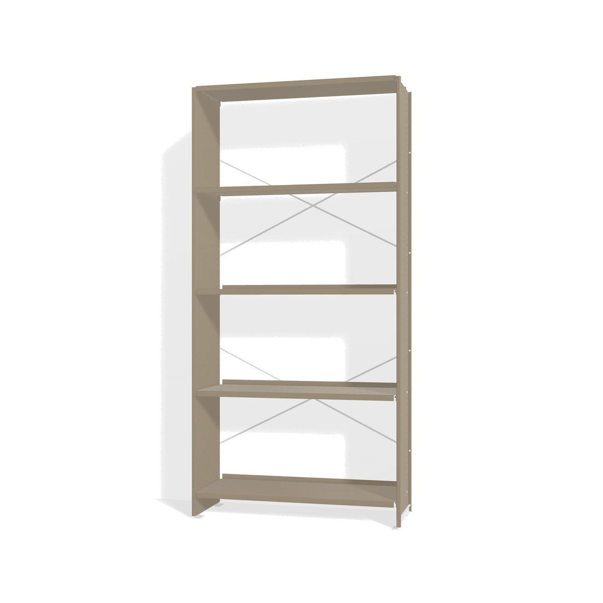 Lehni Aluminium Shelf System Bookshelf, open - Pearl Beige - Lehni