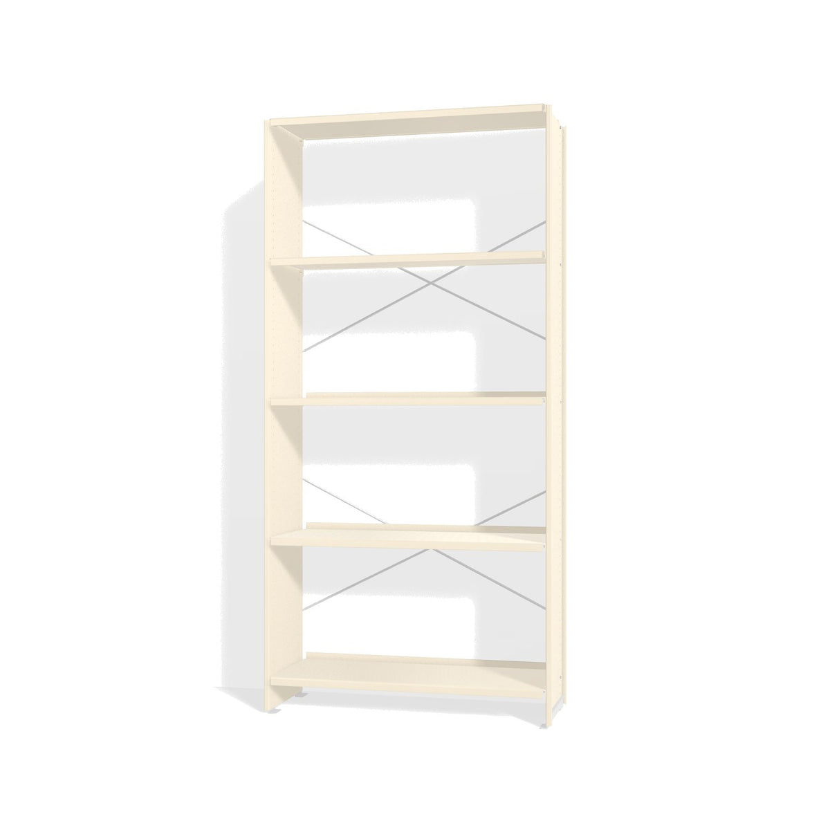 Lehni Aluminium Shelf System Bookshelf, open - Pearl White - Lehni