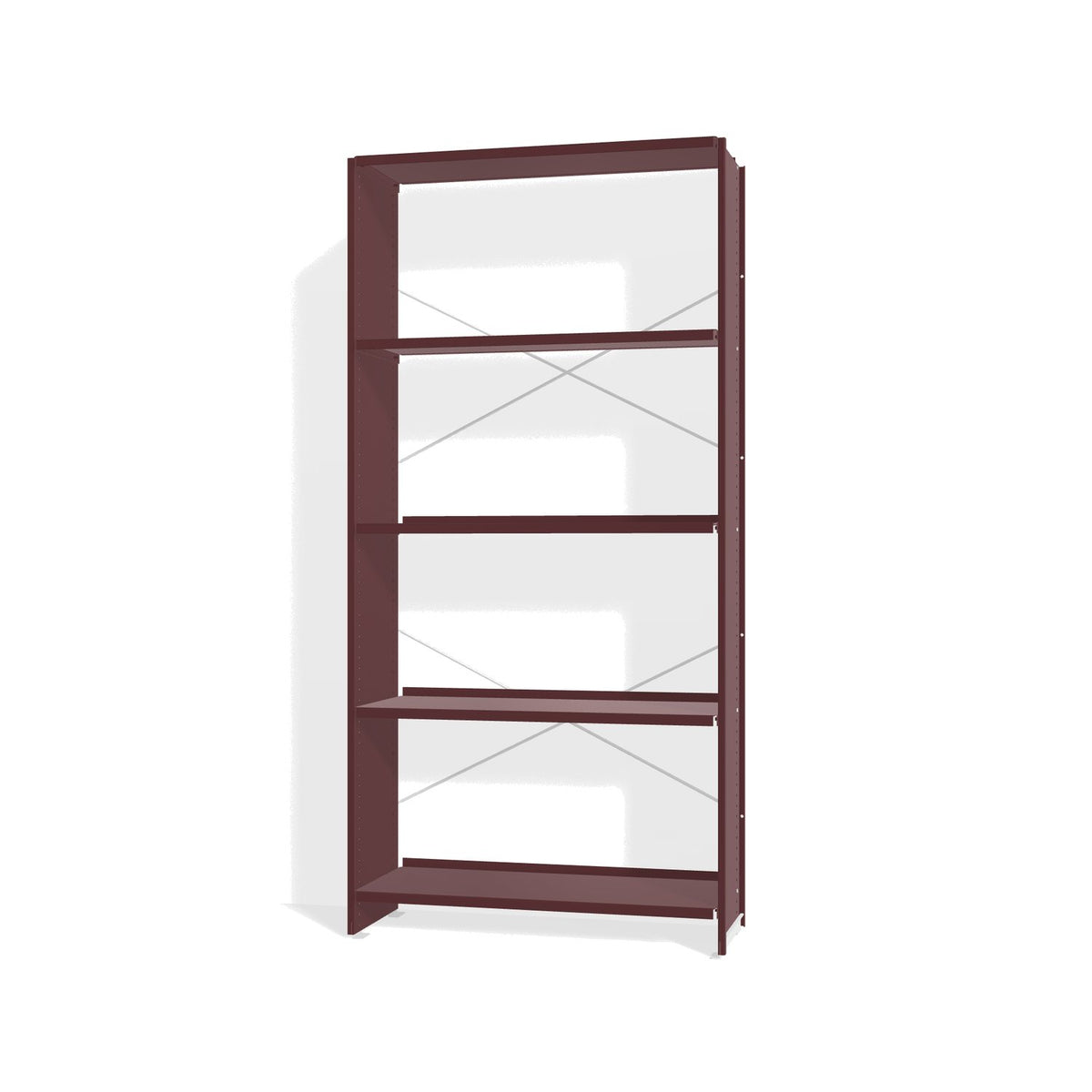 Lehni Aluminium Shelf System Bookshelf, open - Black Red - Lehni