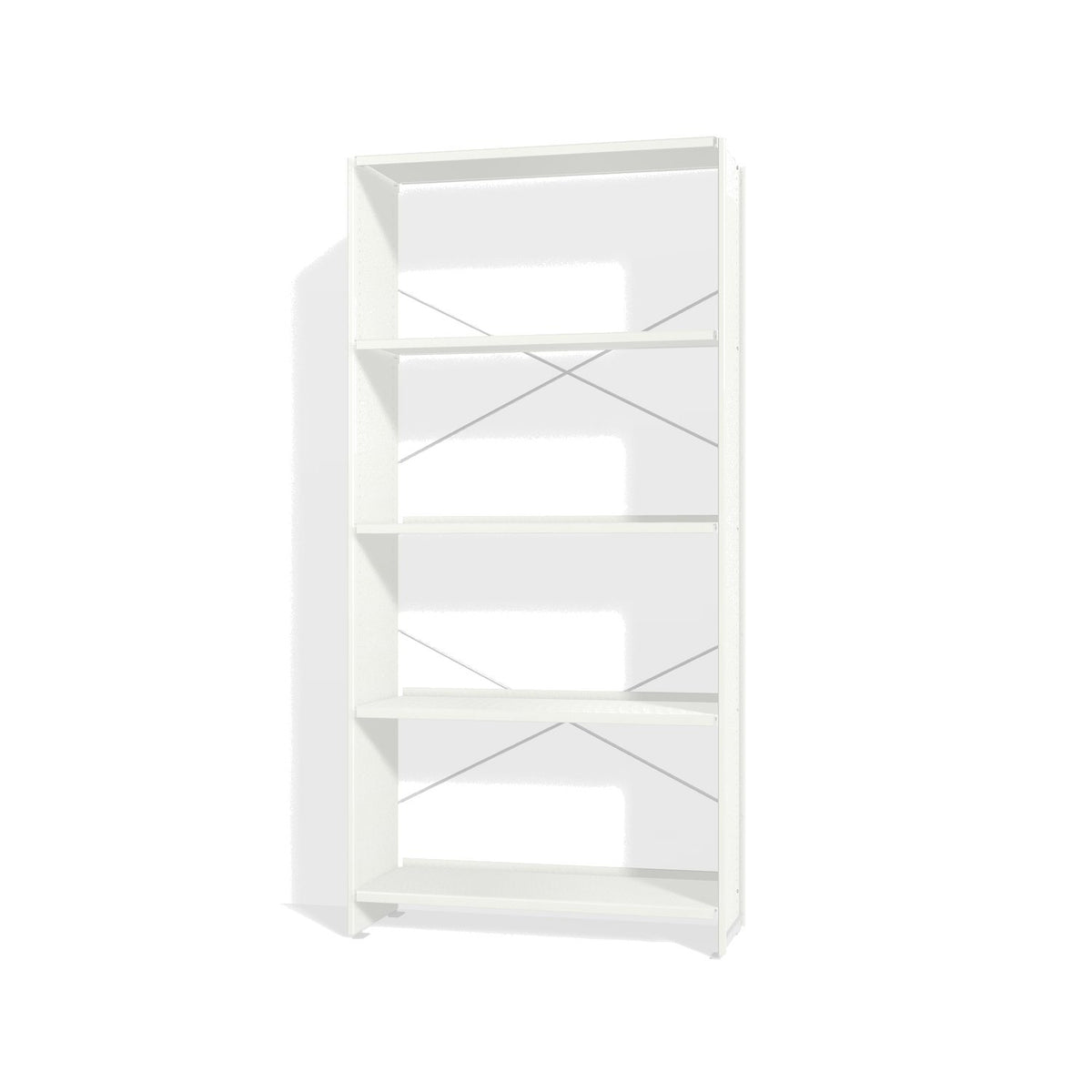 Lehni Aluminium Shelf System Bookshelf, open - Signal White - Lehni