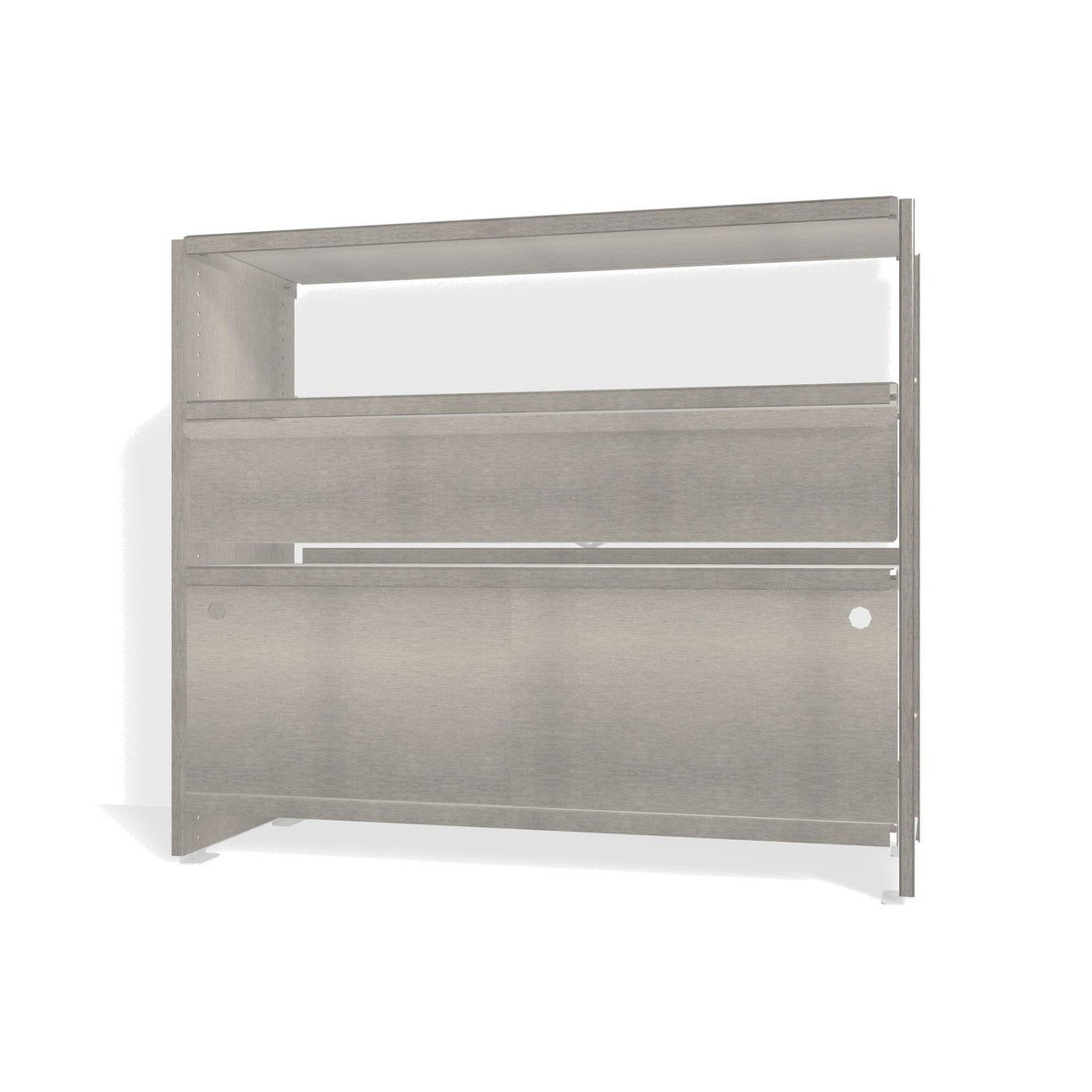 Lehni Aluminium Shelf System Console in Brushed Aluminum