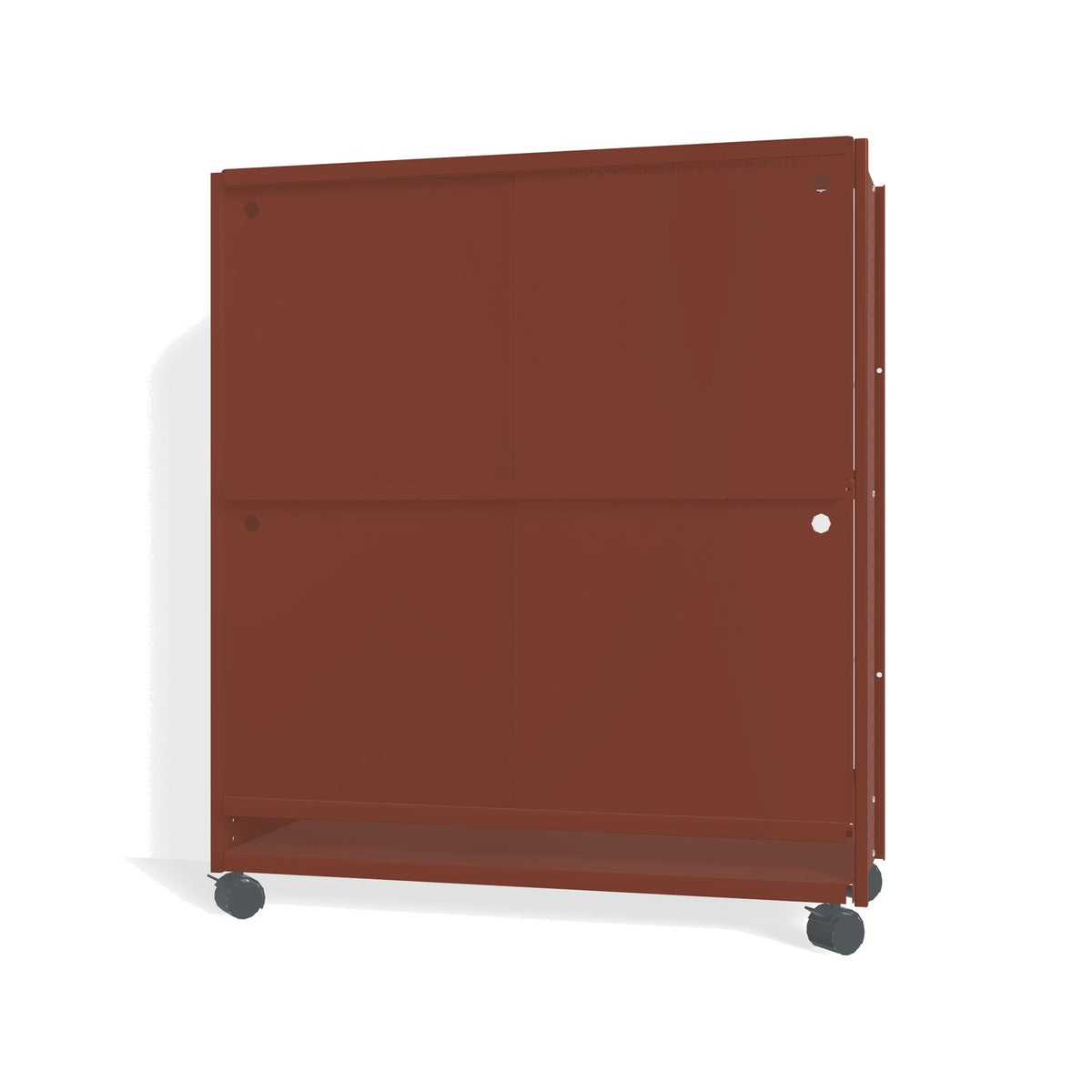 Lehni Aluminium Shelf System Highboard, with sliding doors, on casters - Pearl Copper - Lehni