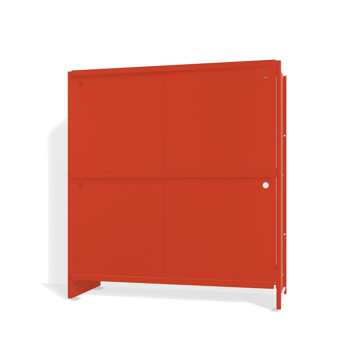 Lehni Aluminium Shelf System Highboard, with sliding doors - Vermilion - Lehni