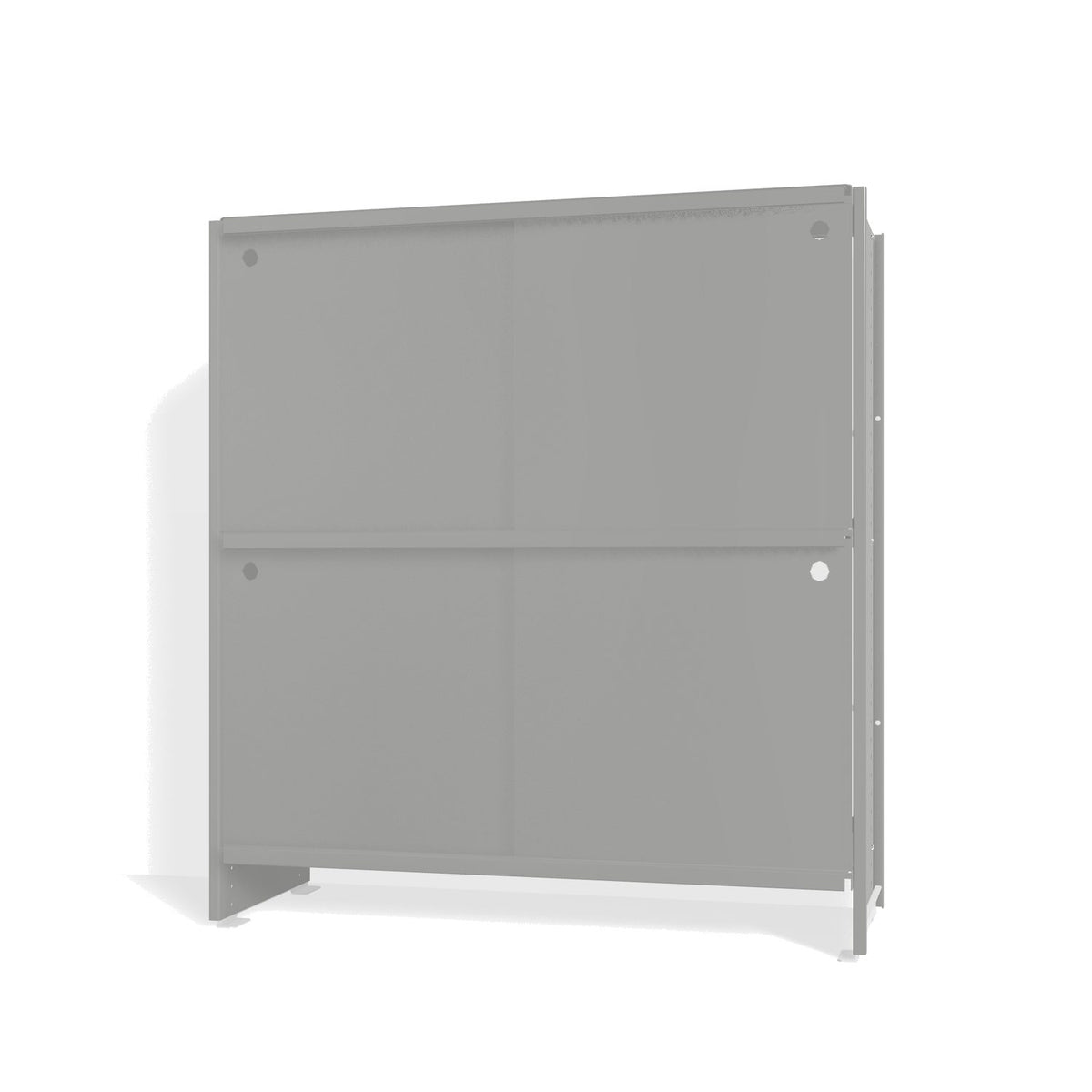 Lehni Aluminium Shelf System Highboard, with sliding doors - White Aluminum - Lehni