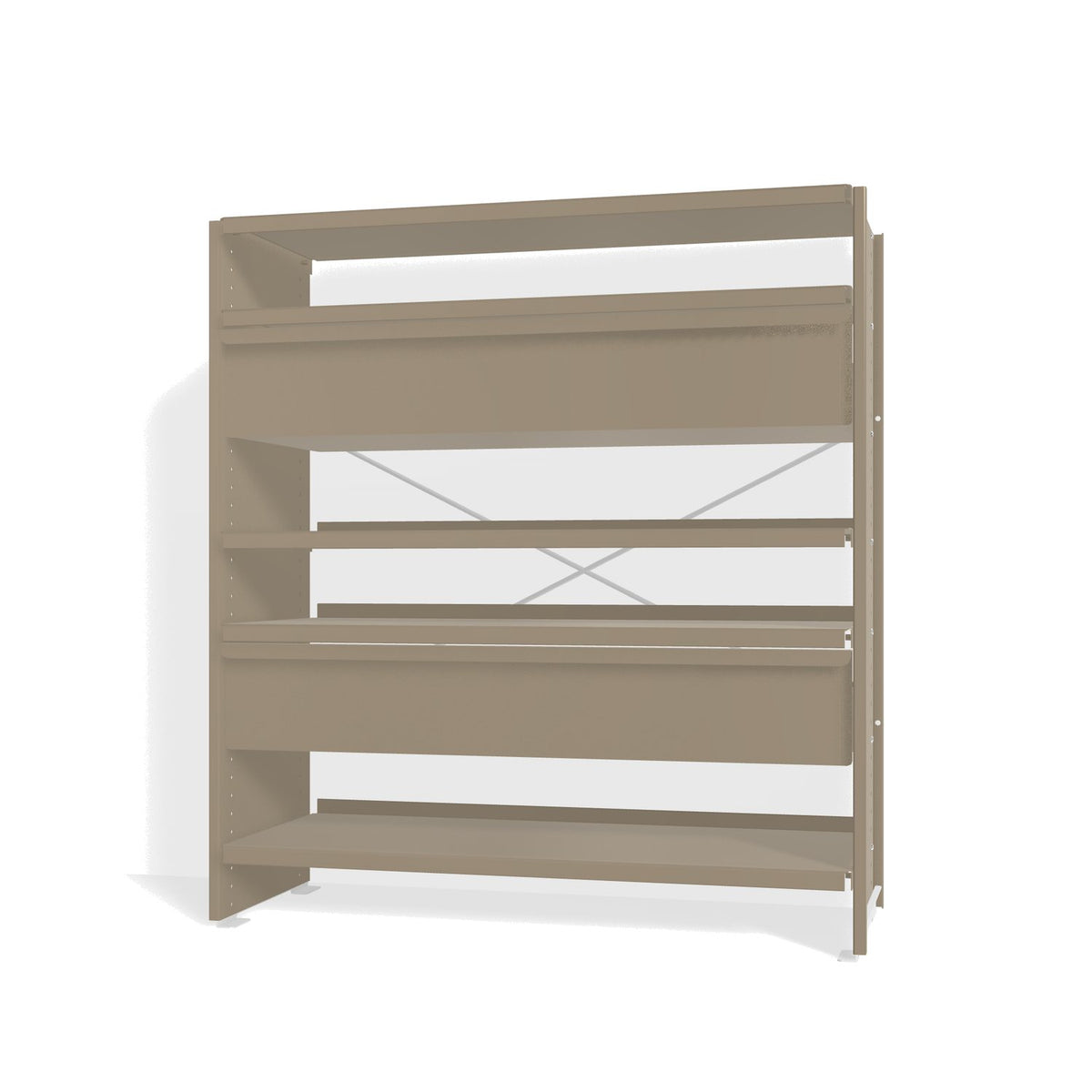 Lehni Aluminium Shelf System Highboard, with two drawers - Pearl Beige - Lehni