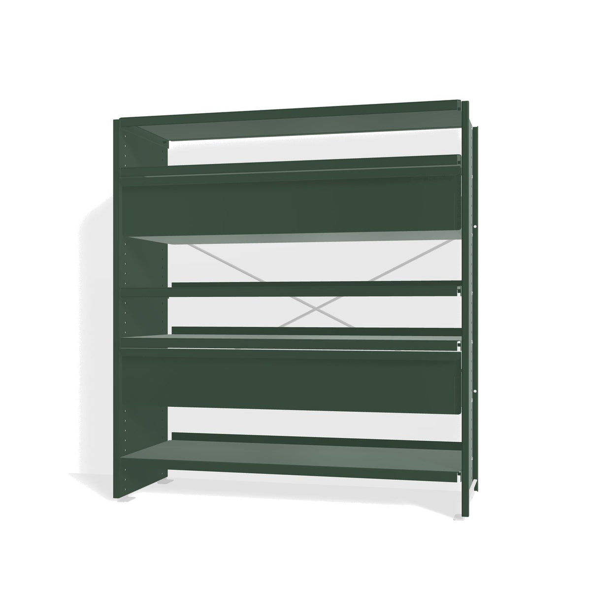 Lehni Aluminium Shelf System Highboard, with two drawers - Fir Green - Lehni