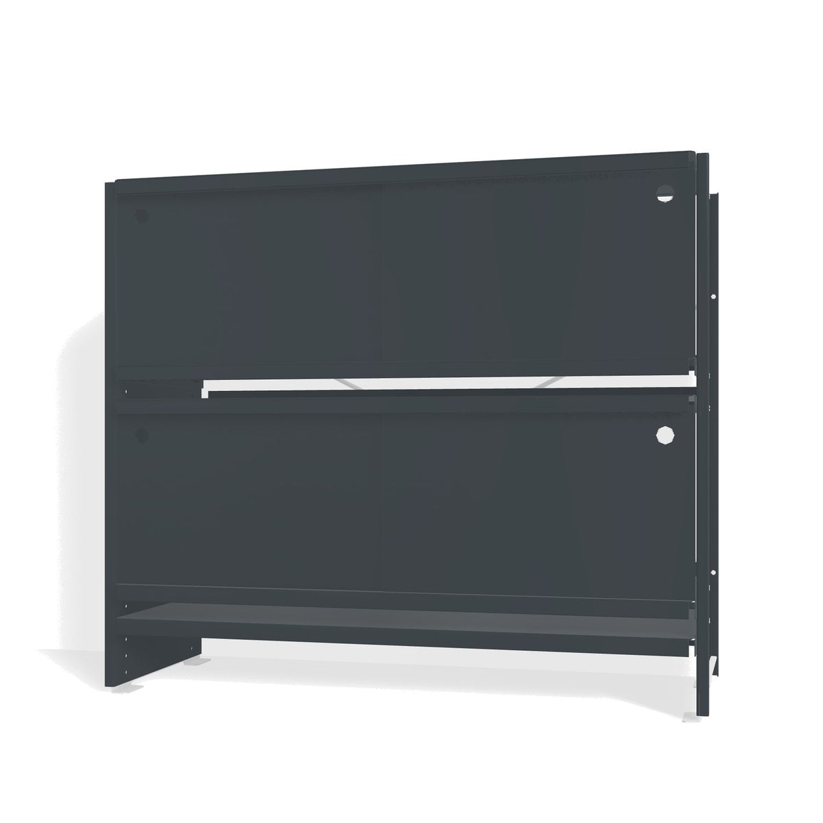 Lehni Aluminium Shelf System Lowboard, with sliding doors - Anthracite - Lehni