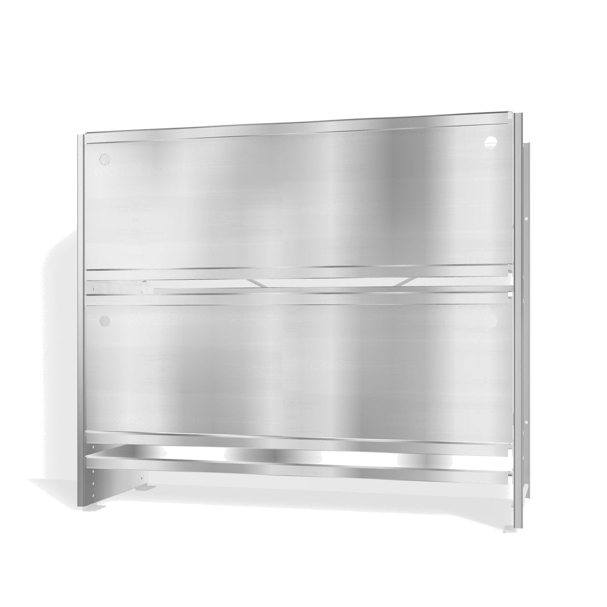 Lehni Aluminium Shelf System Lowboard, with sliding doors - Blank Aluminum - Lehni