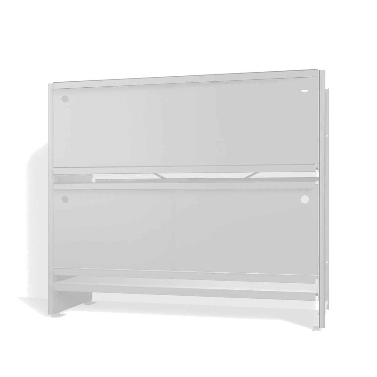 Lehni Aluminium Shelf System Lowboard, with sliding doors - Colorless Anodized - Lehni