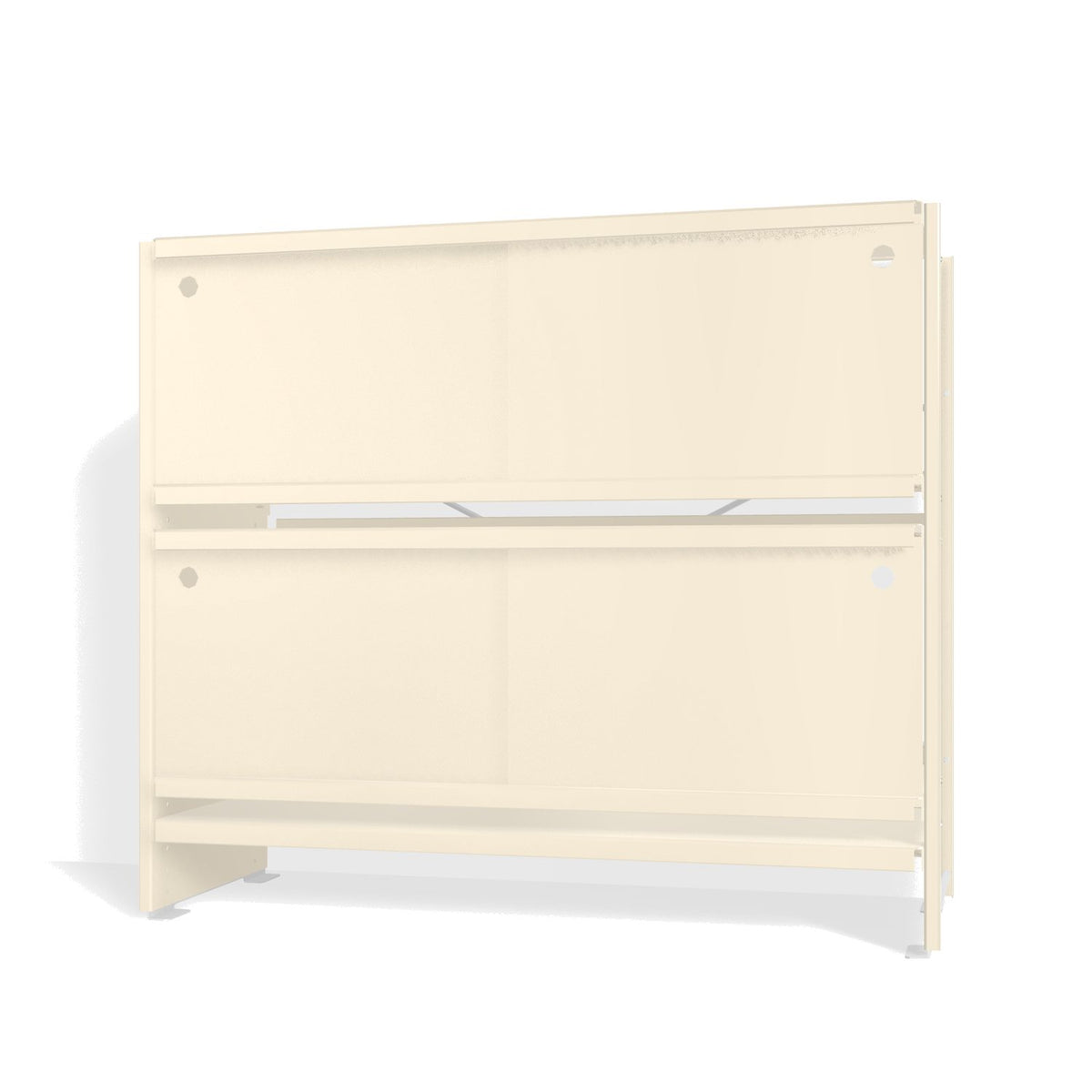 Lehni Aluminium Shelf System Lowboard, with sliding doors - Pearl White - Lehni