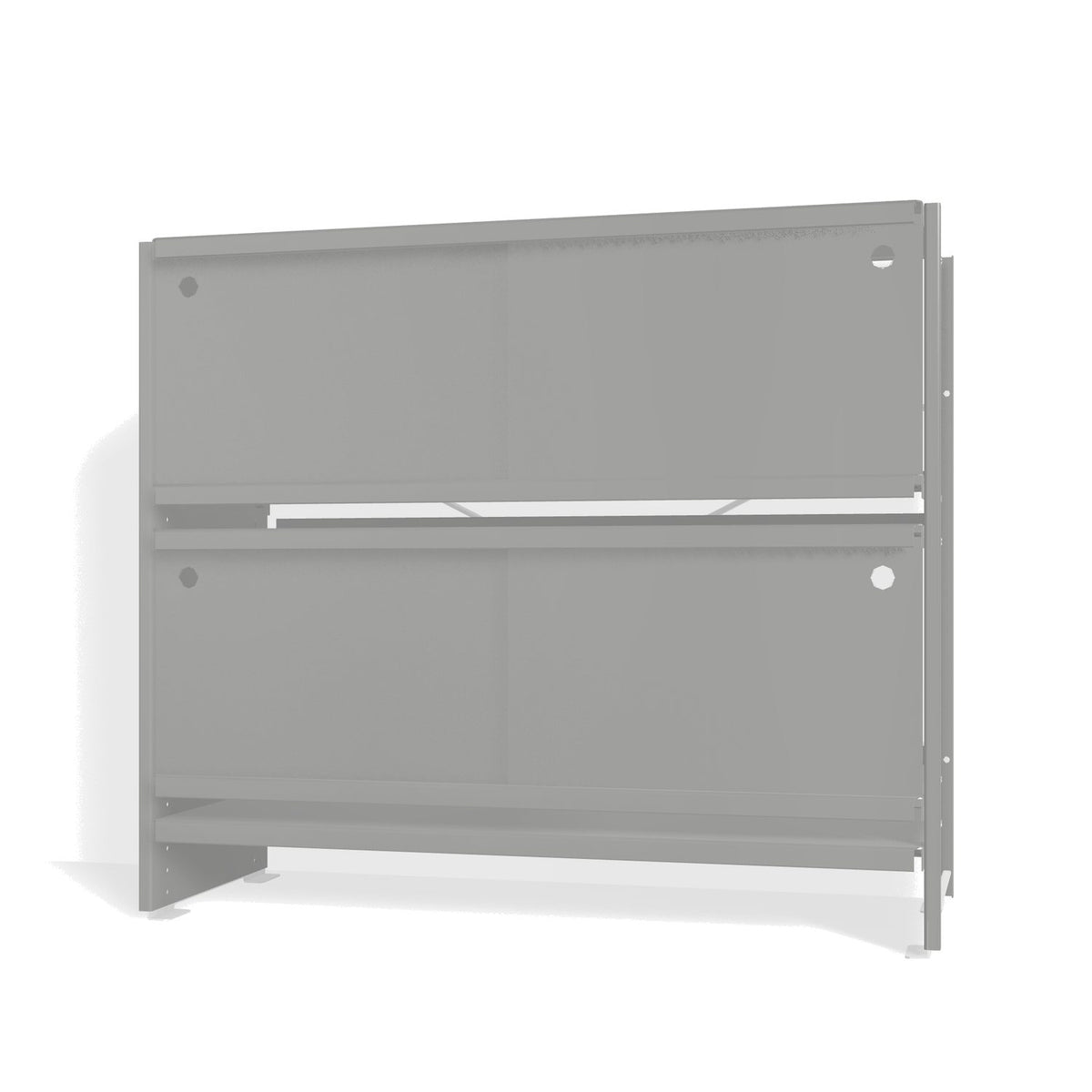 Lehni Aluminium Shelf System Lowboard, with sliding doors - White Aluminum - Lehni