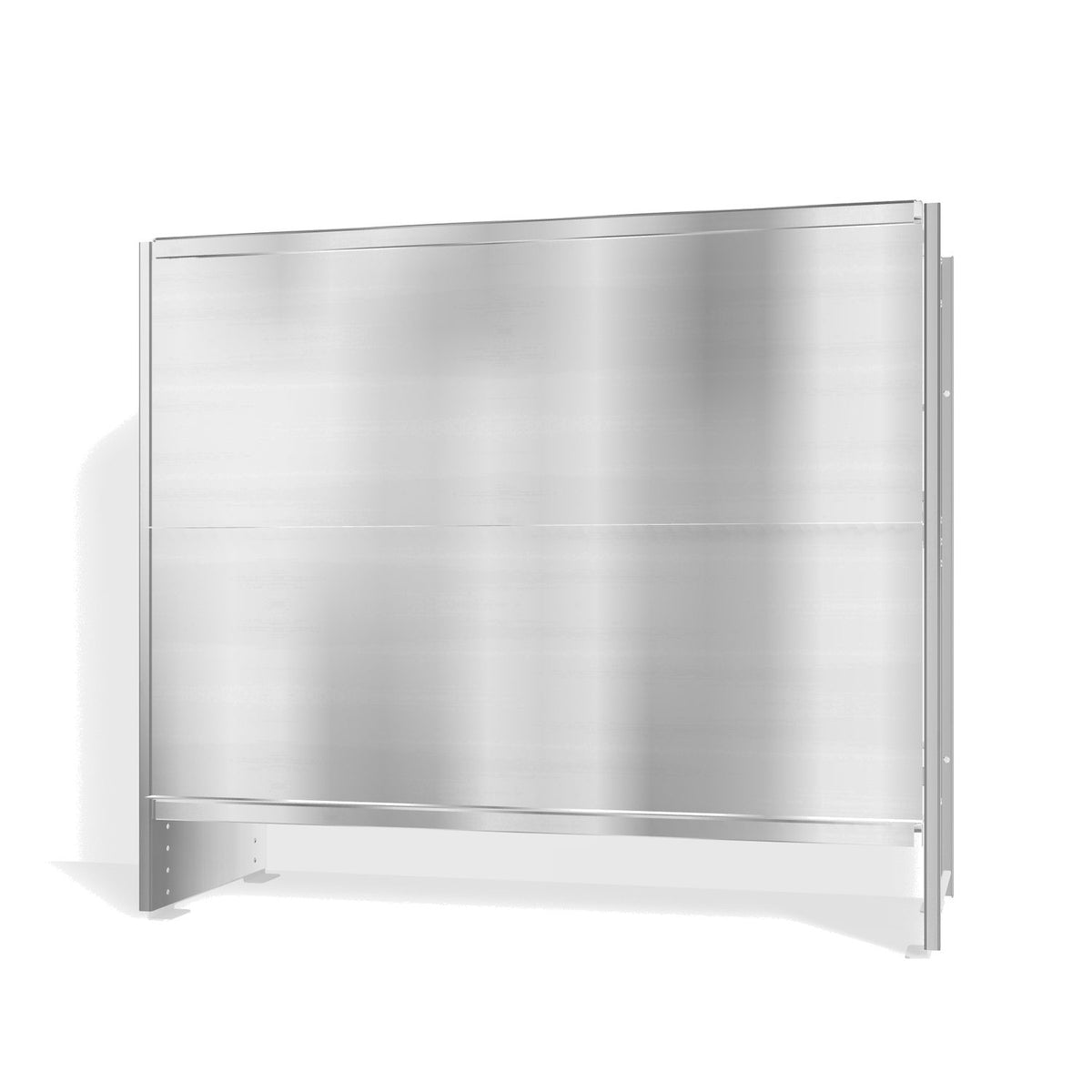 Lehni Aluminium Shelf System Lowboard, with slide-in doors - Blank Aluminum - Lehni