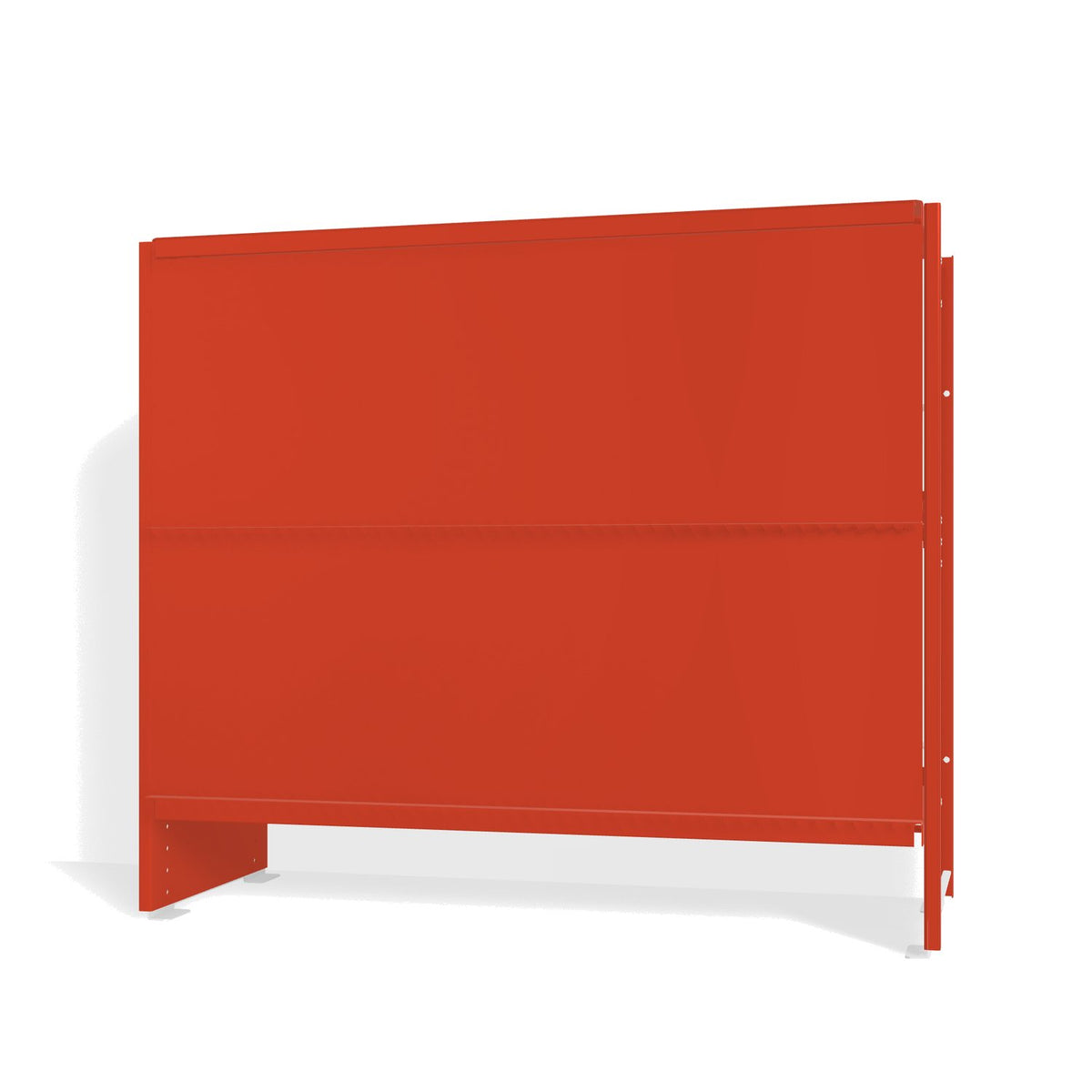 Lehni Aluminium Shelf System Lowboard, with slide-in doors - Vermilion - Lehni
