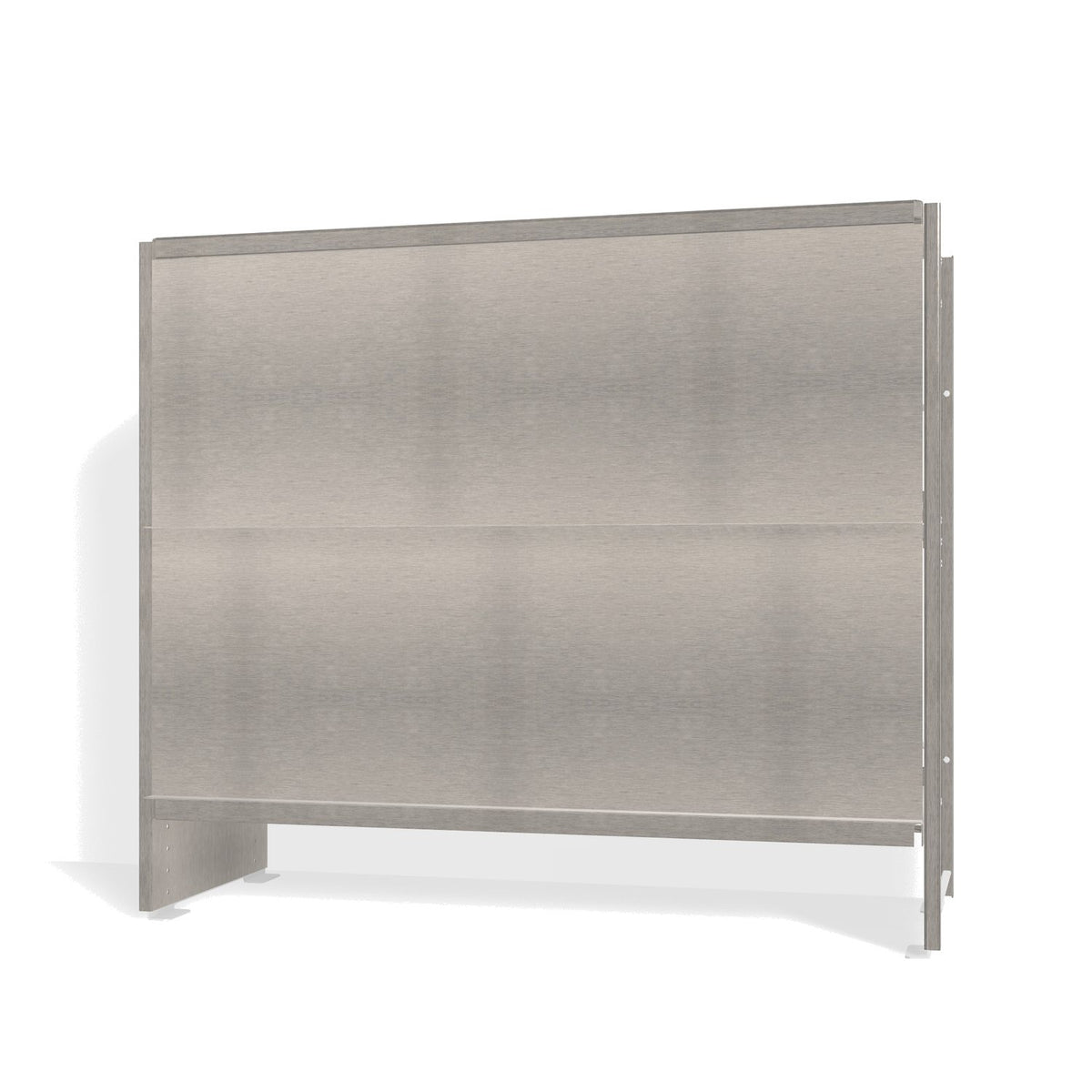 Lehni Aluminium Shelf System Lowboard, with slide-in doors - Brushed Aluminum - Lehni