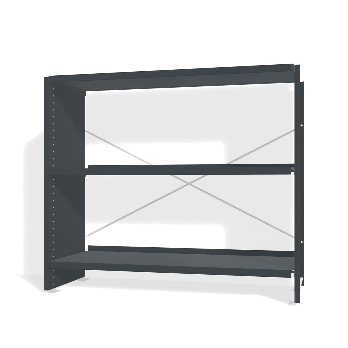 Lehni Aluminium Shelf System Lowboard, open - Anthracite - Lehni