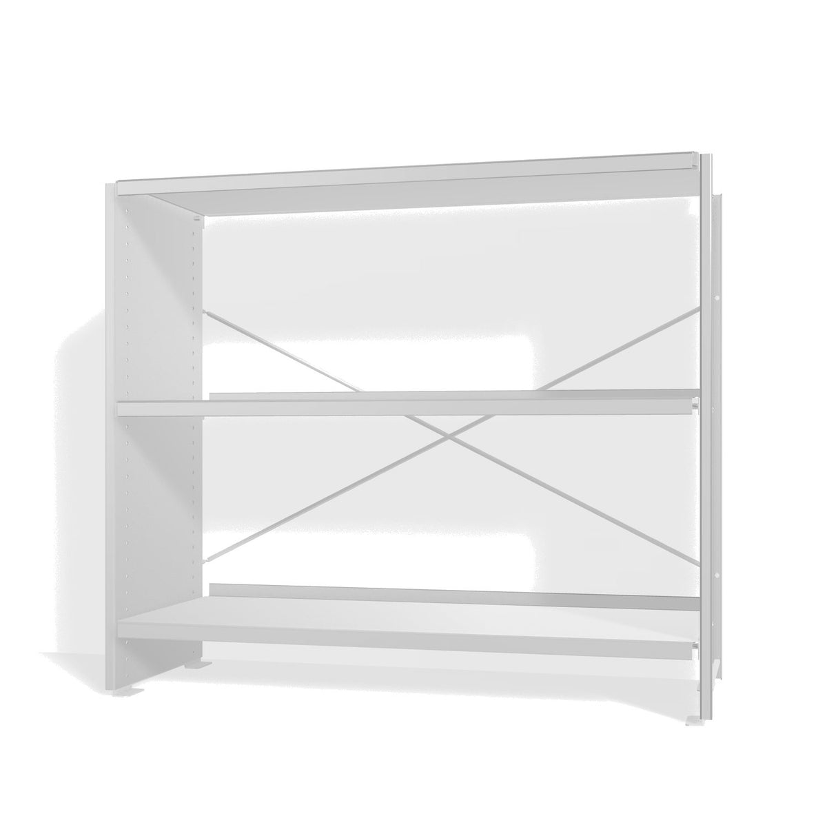 Lehni Aluminium Shelf System Lowboard, open - Colorless Anodized - Lehni