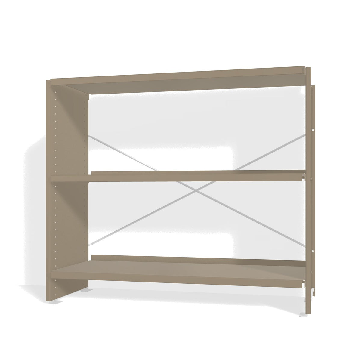 Lehni Aluminium Shelf System Lowboard, open - Pearl Beige - Lehni