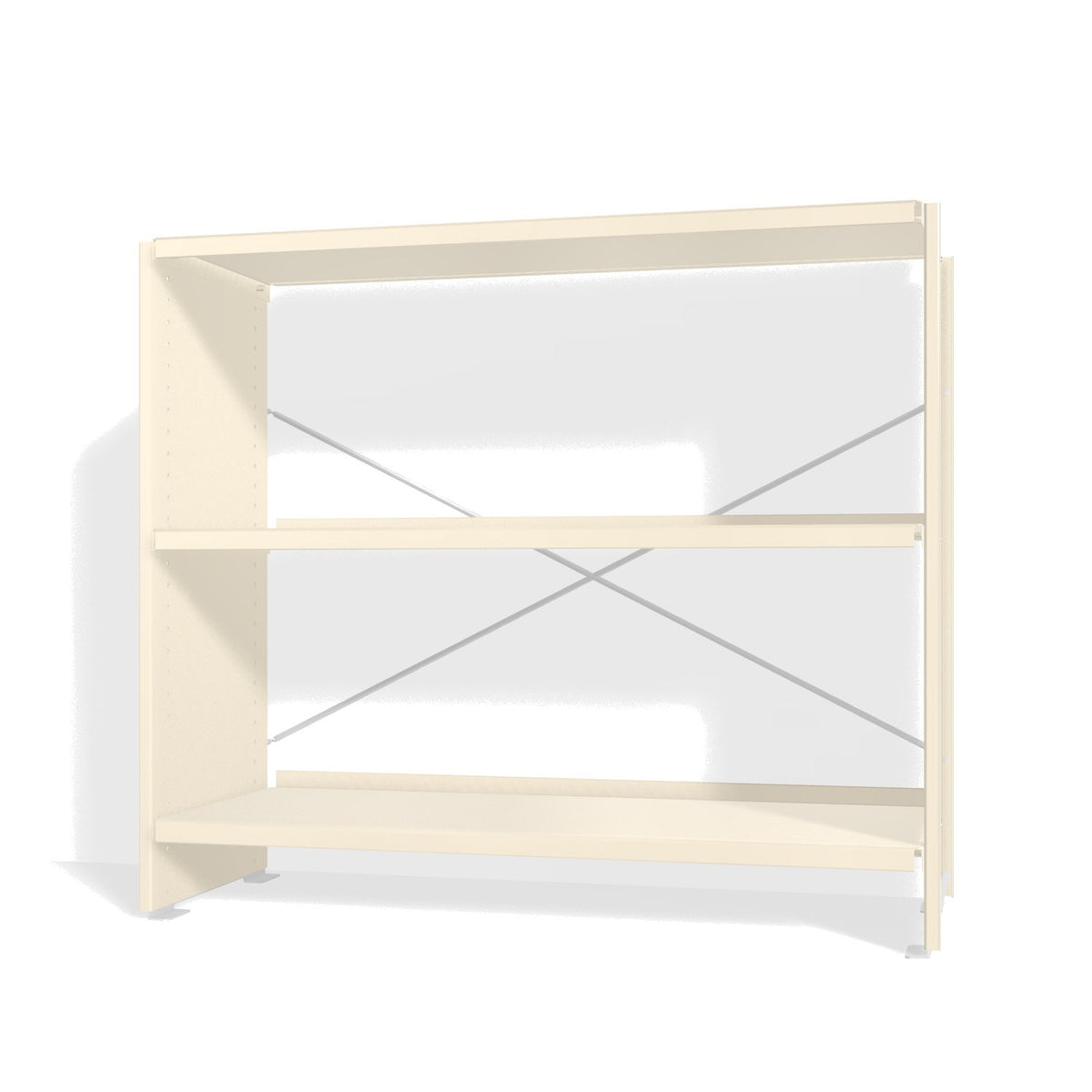 Lehni Aluminium Shelf System Lowboard, open - Pearl White - Lehni