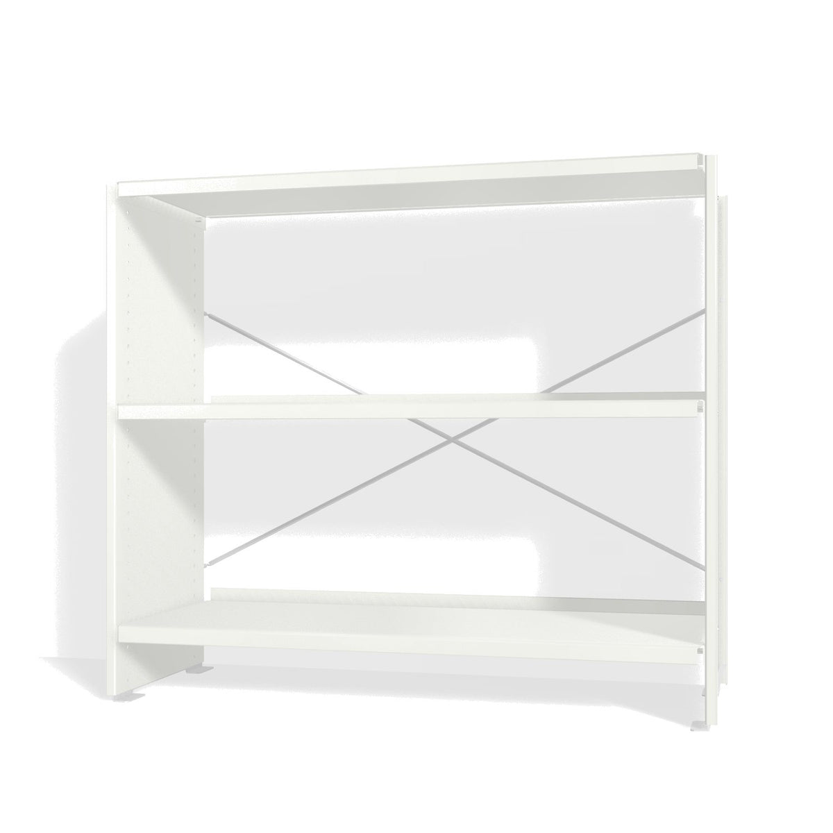 Lehni Aluminium Shelf System Lowboard, open - Signal White - Lehni