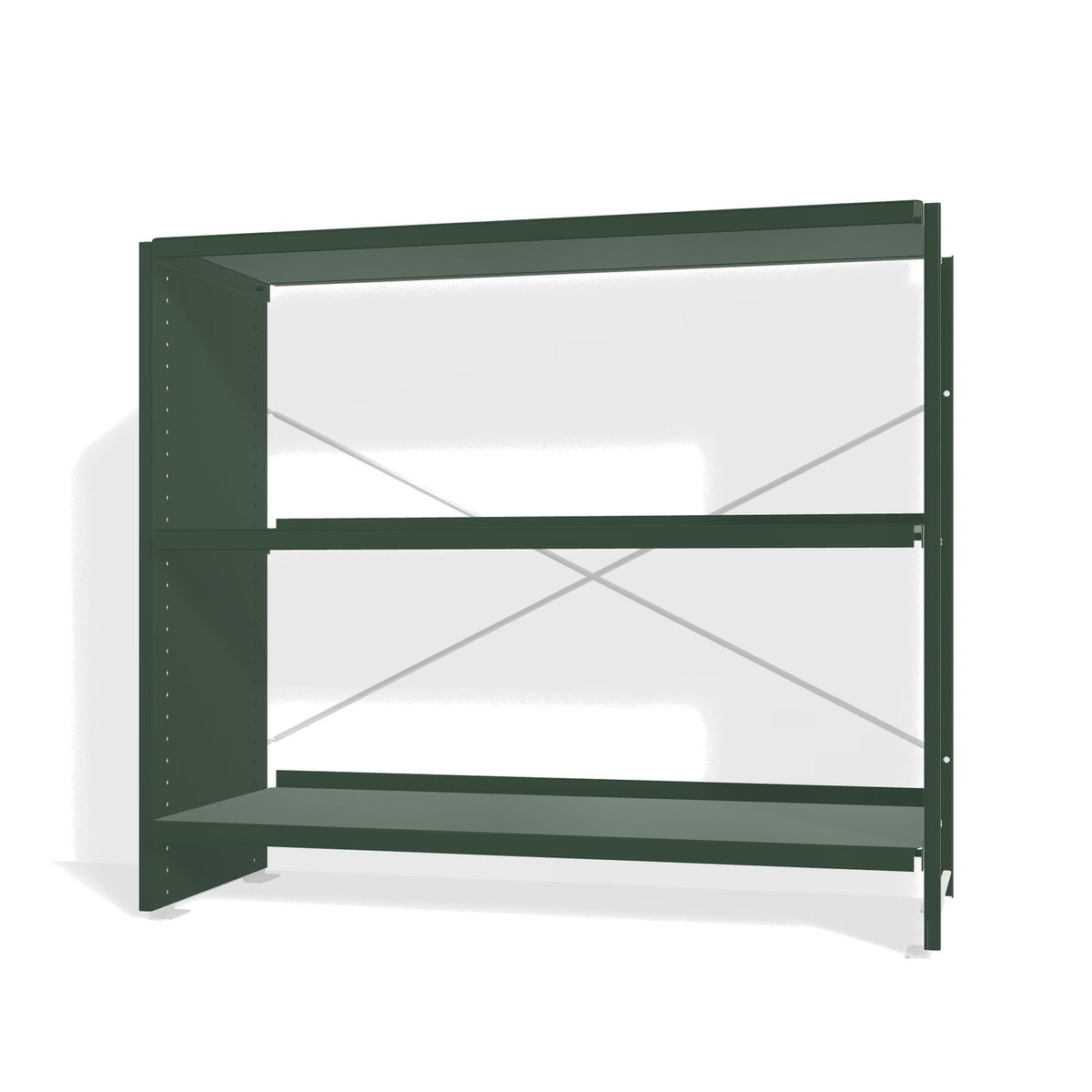 Lehni Aluminium Shelf System Lowboard, open - Fir Green - Lehni