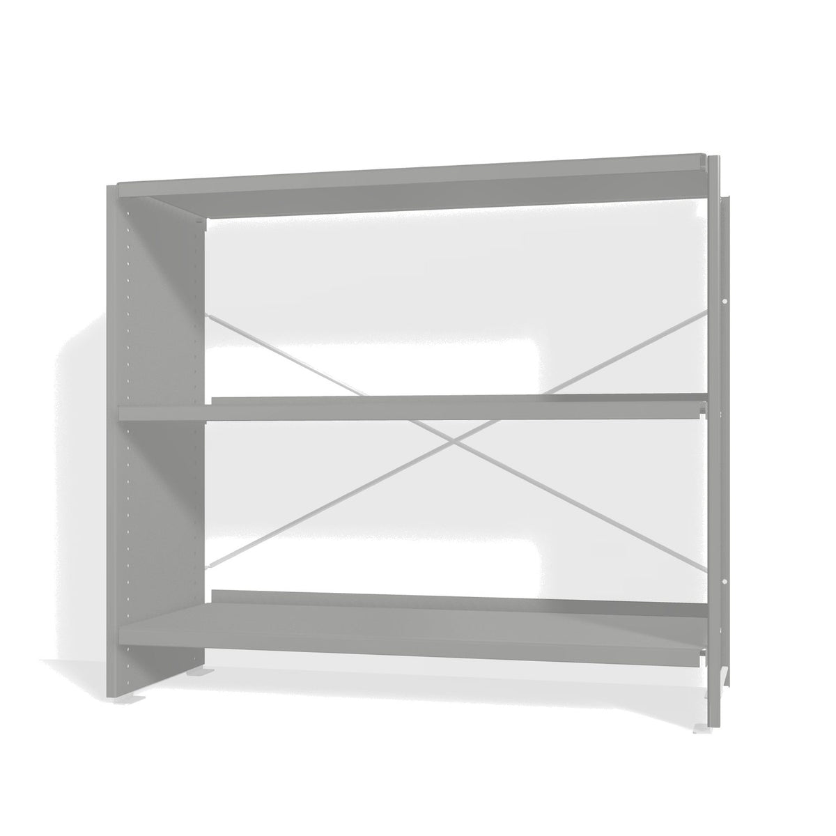 Lehni Aluminium Shelf System Lowboard, open - White Aluminum - Lehni