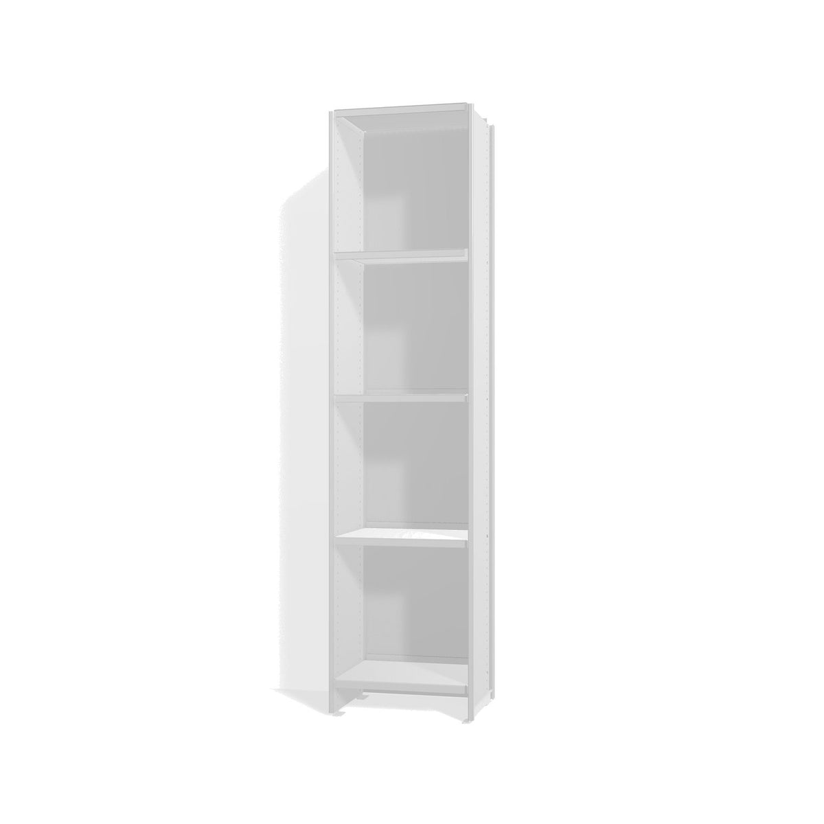Lehni Aluminium Shelf System Narrow Shelf, with back panel - Colorless Anodized - Lehni