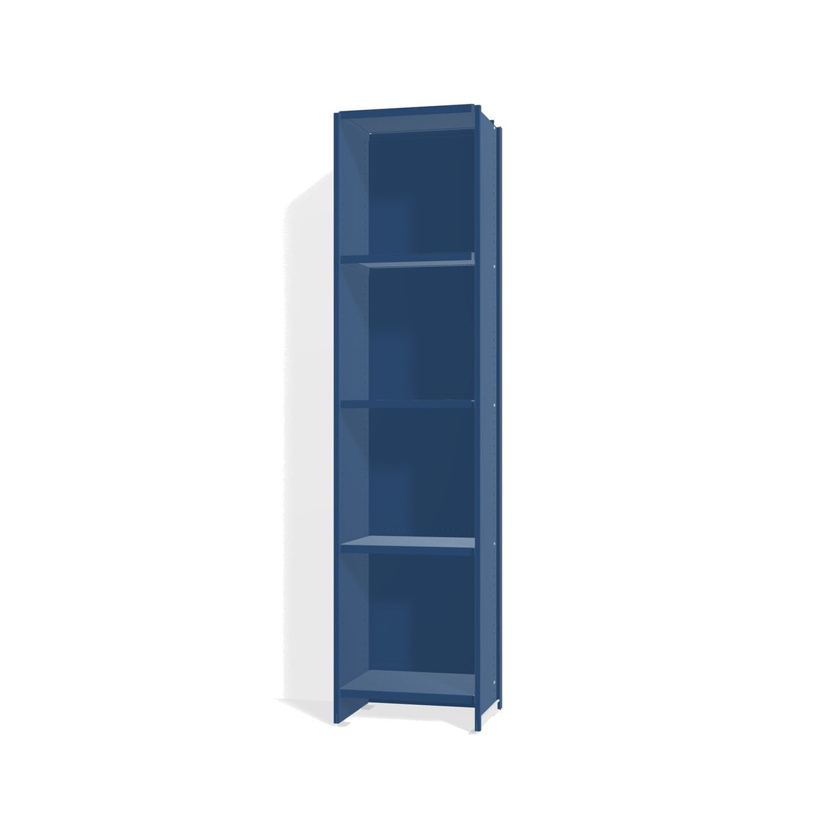 Lehni Aluminium Shelf System Narrow Shelf, with back panel - Lehni Blue - Lehni