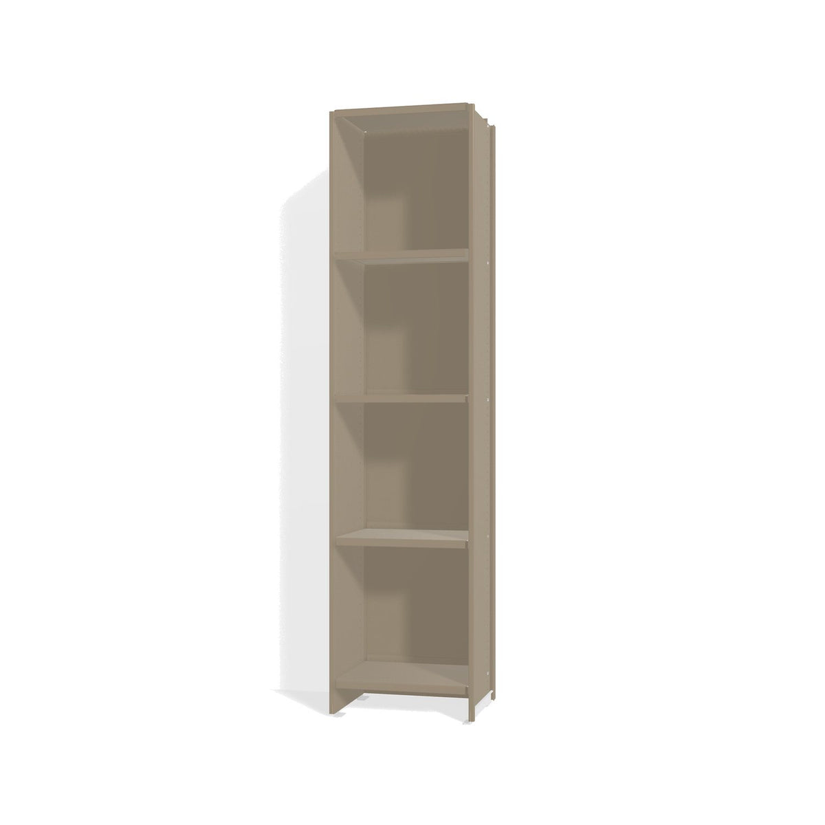 Lehni Aluminium Shelf System Narrow Shelf, with back panel - Pearl Beige - Lehni
