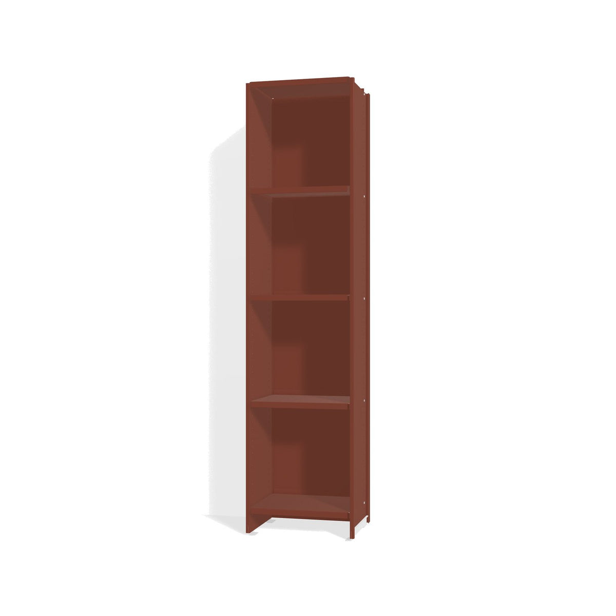 Lehni Aluminium Shelf System Narrow Shelf, with back panel - Pearl Copper - Lehni