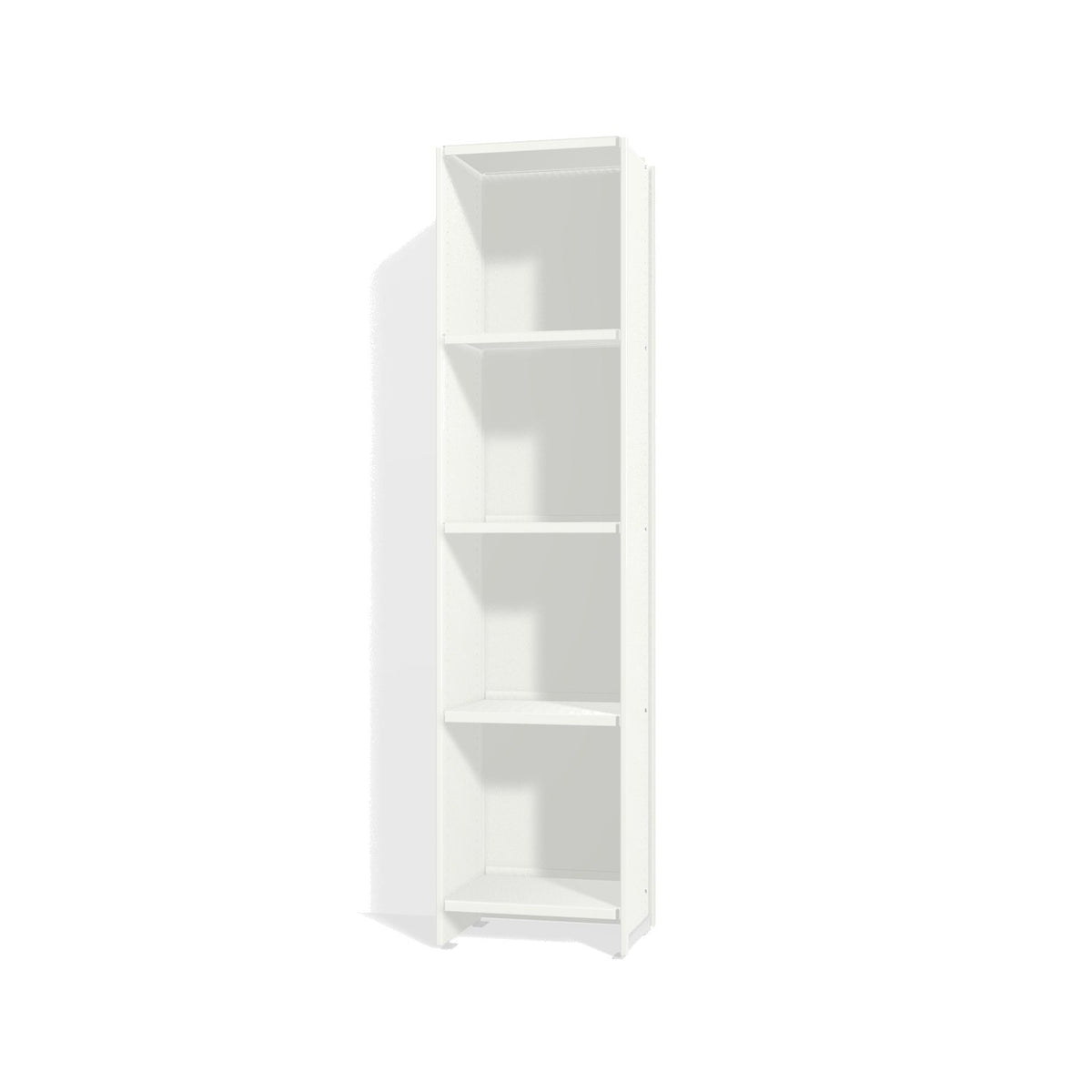 Lehni Aluminium Shelf System Narrow Shelf, with back panel - Signal White - Lehni