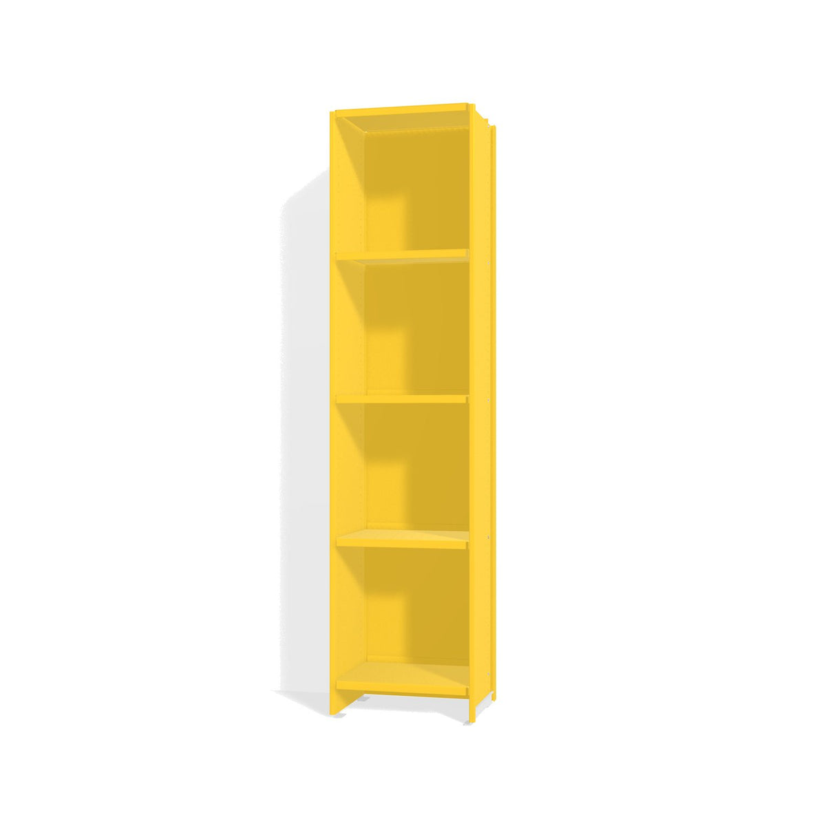 Lehni Aluminium Shelf System Narrow Shelf, with back panel - Zinc Yellow - Lehni