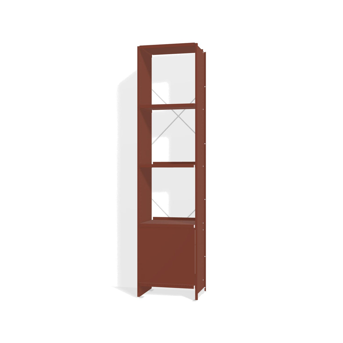 Lehni Aluminium Shelf System Narrow Shelf, with slide-in door - Pearl Copper - Lehni