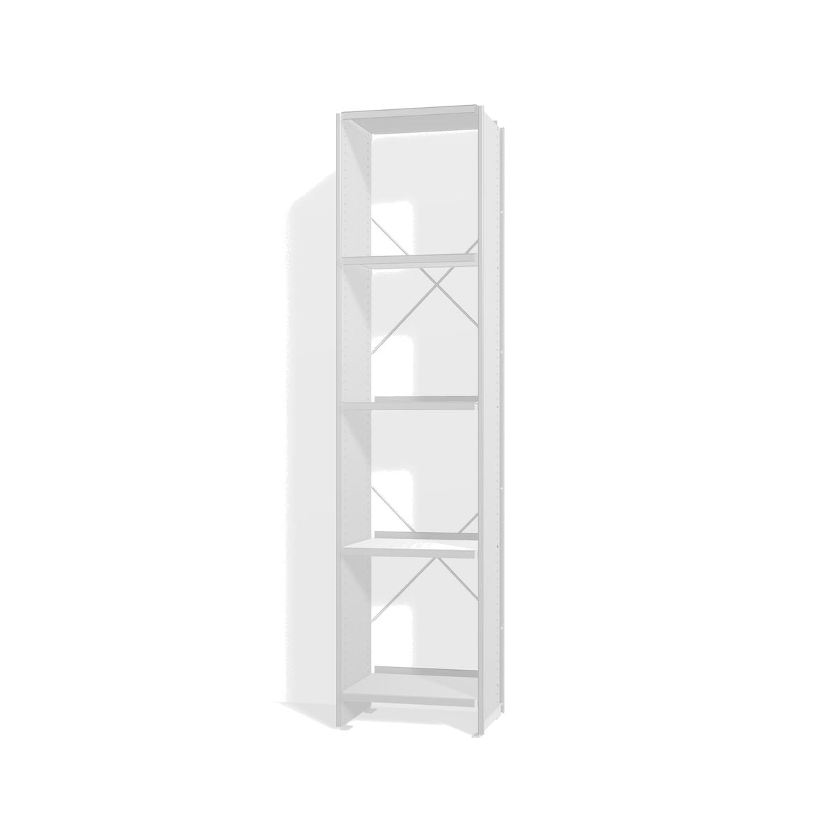 Lehni Aluminium Shelf System Narrow Shelf, open - Colorless Anodized - Lehni