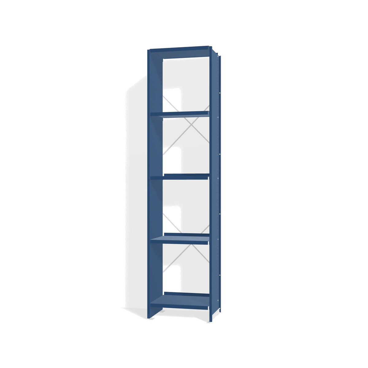Lehni Aluminium Shelf System Narrow Shelf, open - Lehni Blue - Lehni