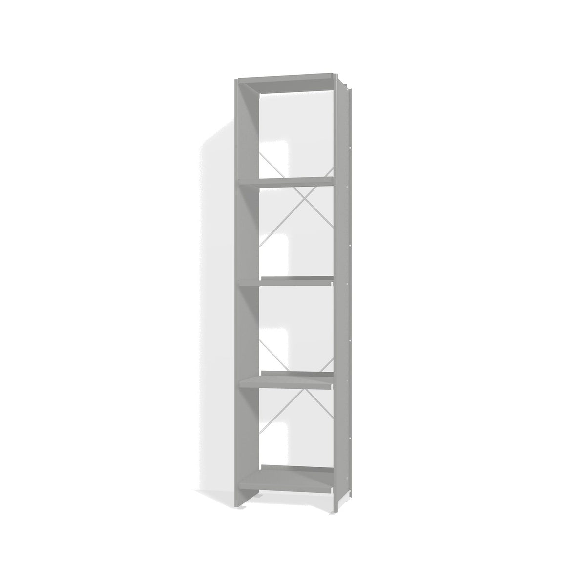 Lehni Aluminium Shelf System Narrow Shelf, open - White Aluminum - Lehni