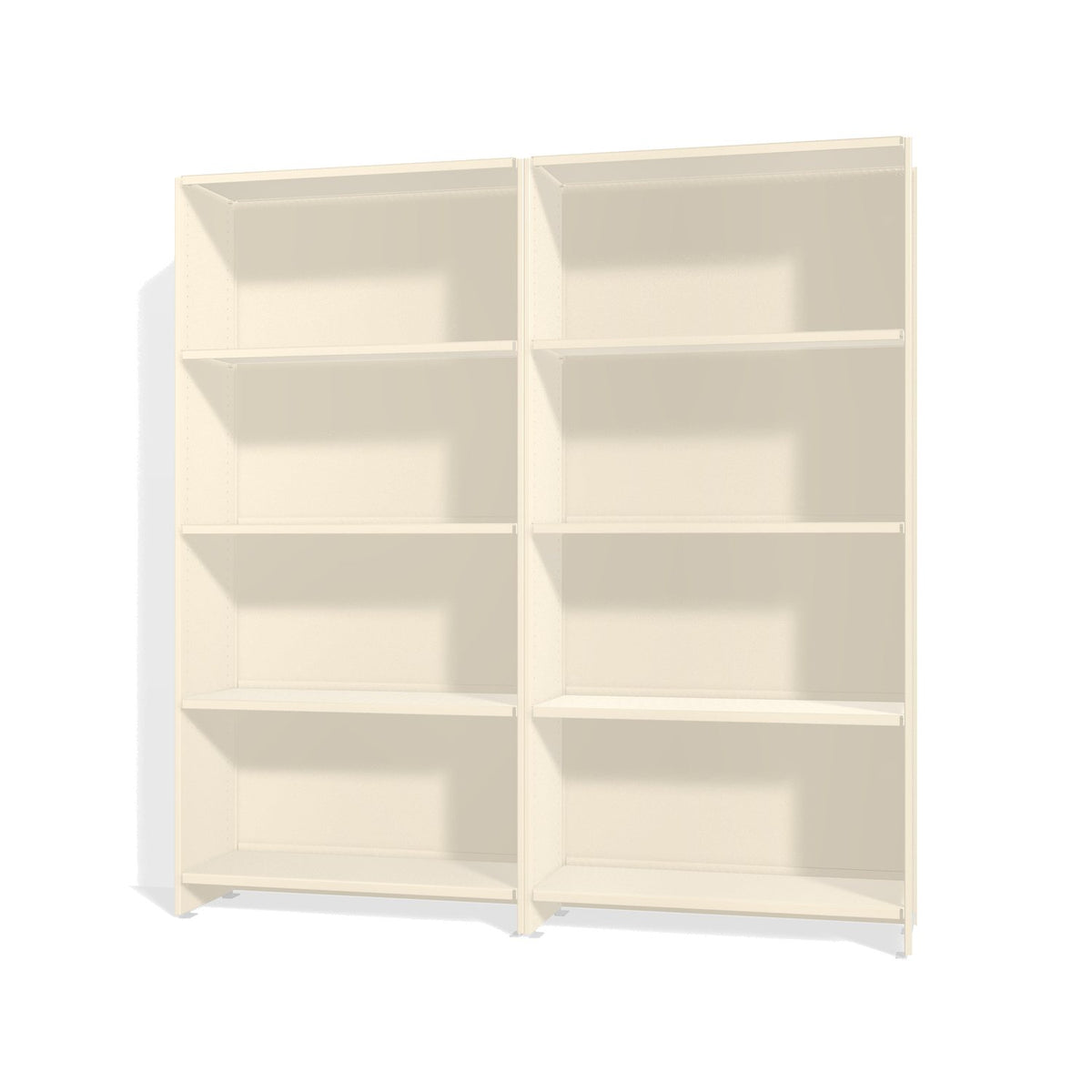 Lehni Aluminium Shelf System Shelf Wall, with back panels - Pearl White - Lehni